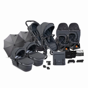 iCandy Peach 7 Twin Travel System (Cocoon) Bundle - Phantom / Dark Grey