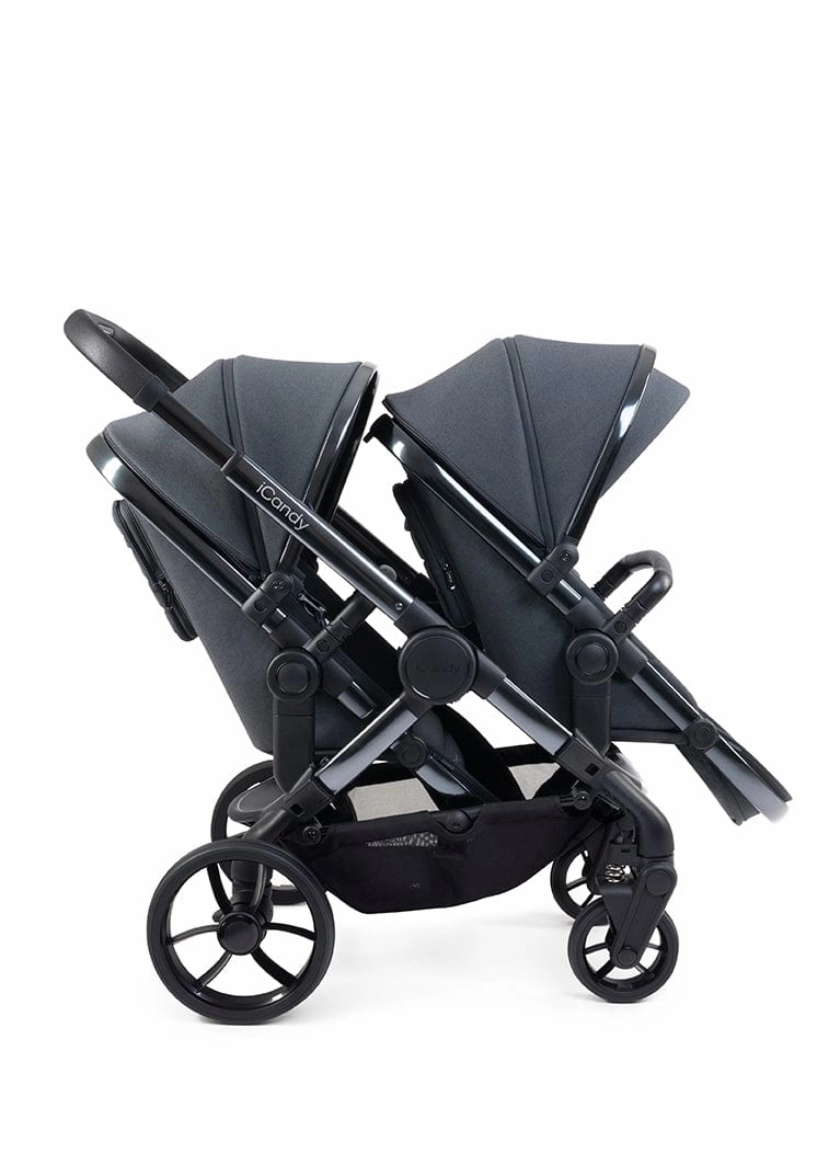 iCandy Peach 7 Twin Travel System (Cocoon) Bundle - Phantom / Dark Grey