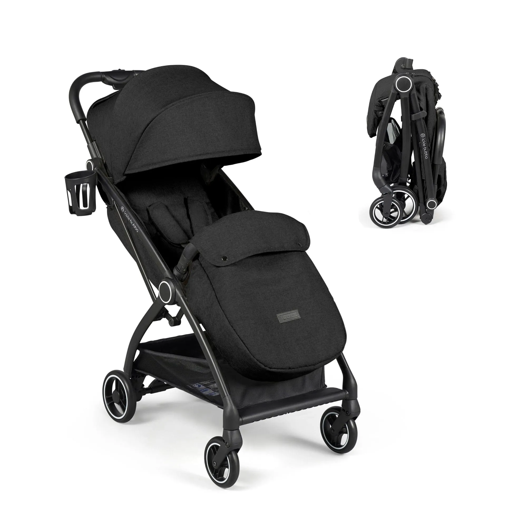 Ickle Bubba Aries Max Autofold Stroller - Black