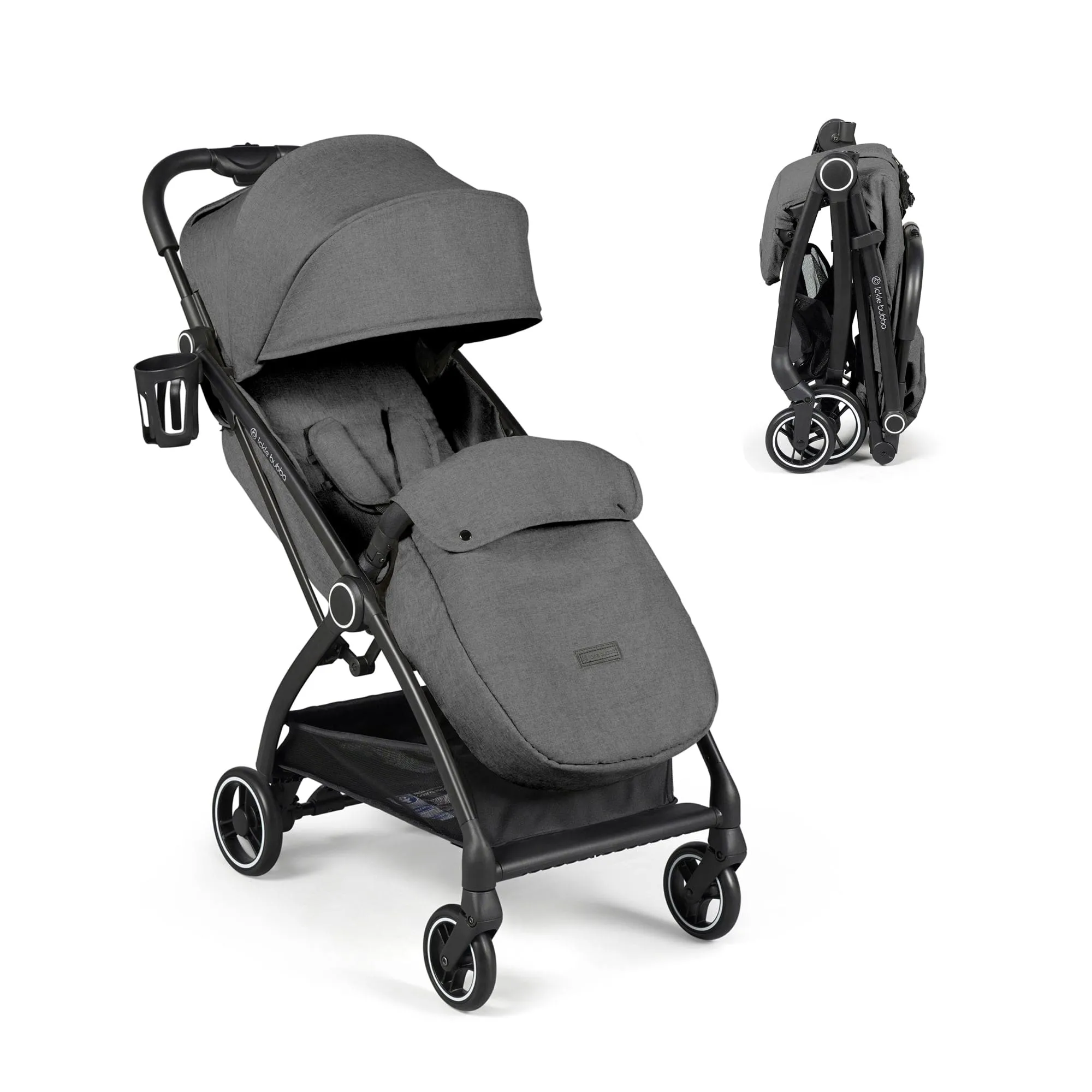 Ickle Bubba Aries Max Autofold Stroller - Graphite Grey