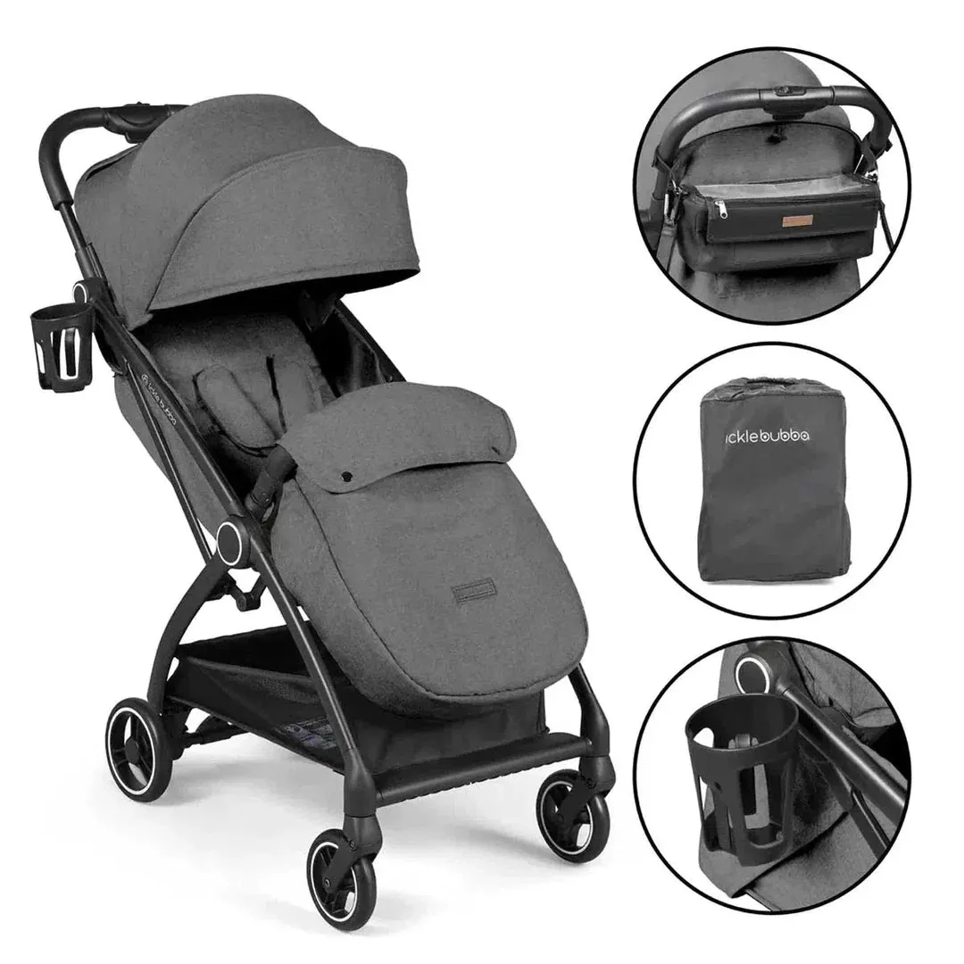 Ickle Bubba Aries Prime Auto Fold Stroller - Graphite