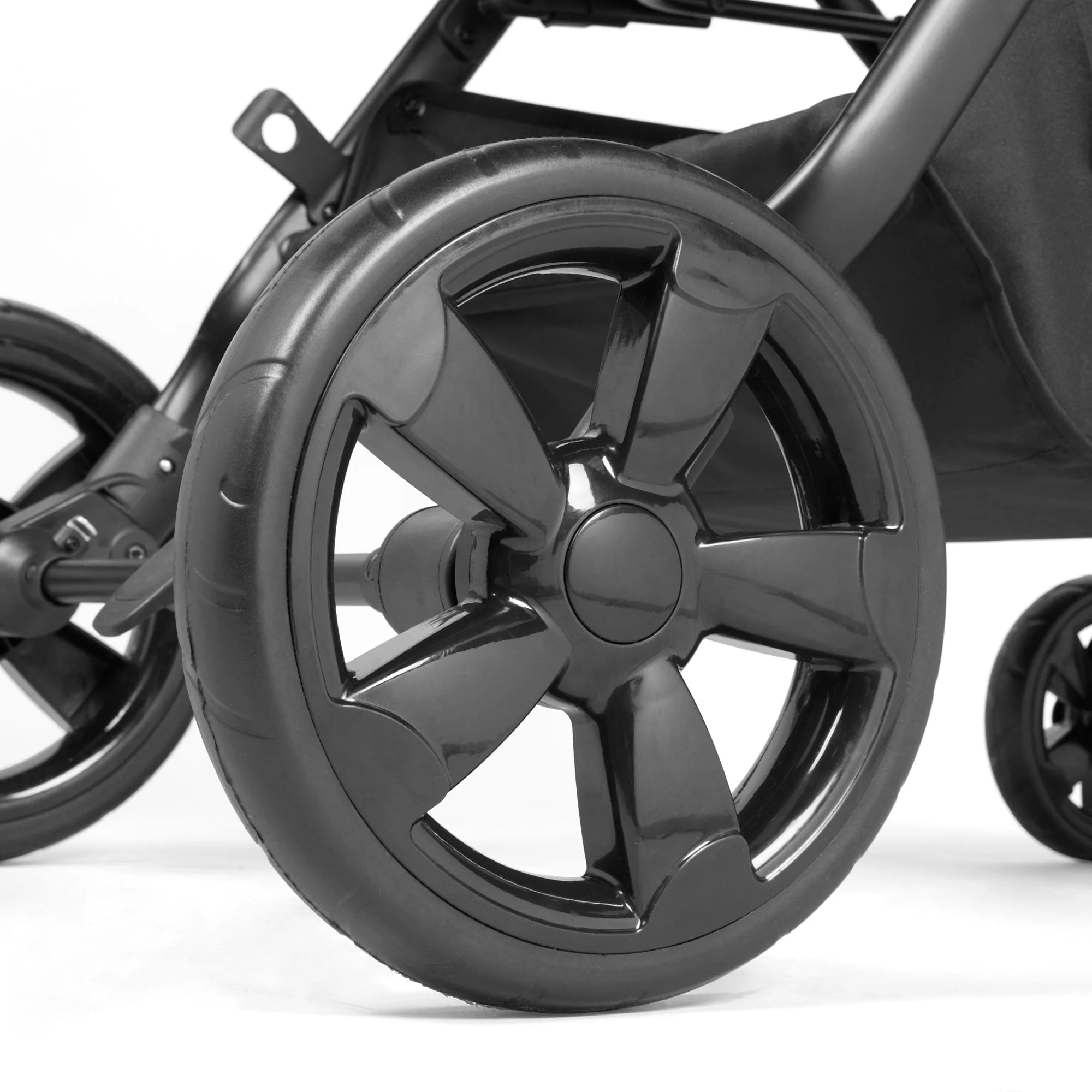 Ickle Bubba Comet I-Size Travel System With Stratus Car Seat & Isofix Base - Black / Dusky Pink / Black