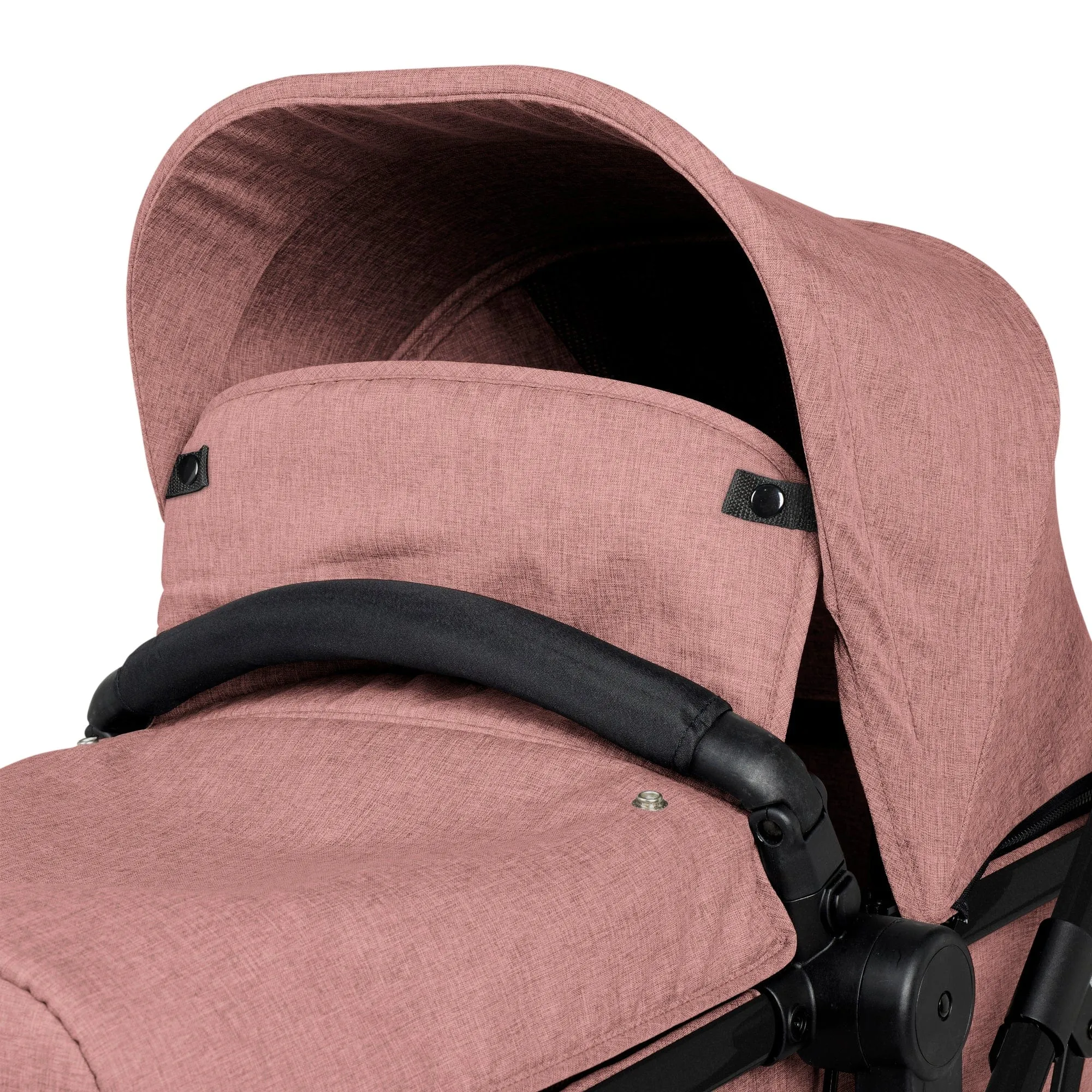 Ickle Bubba Comet I-Size Travel System With Stratus Car Seat & Isofix Base - Black / Dusky Pink / Black