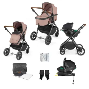 Ickle Bubba Cosmo 9 Piece Travel System with i-Size Stratus Car Seat & ISOFIX Base - Desert