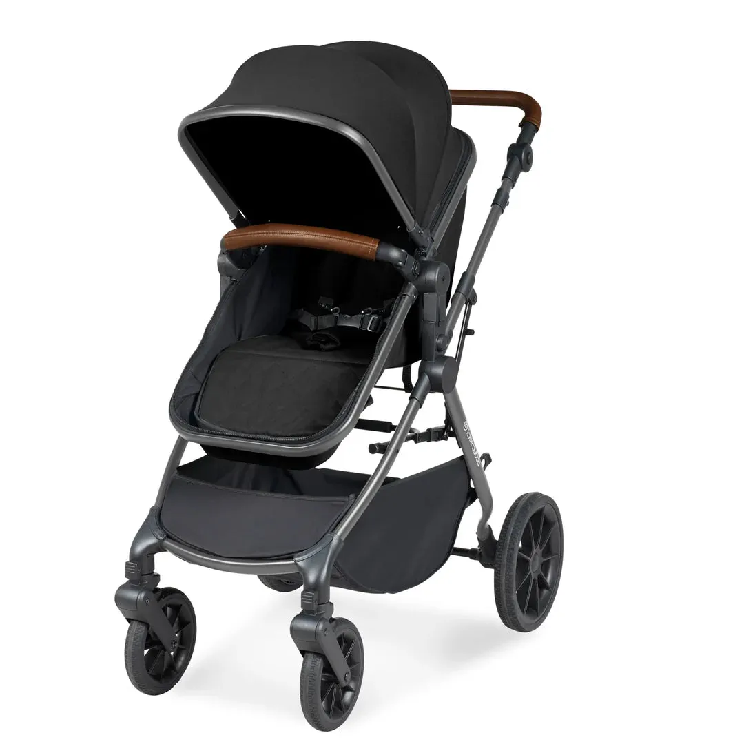 Ickle Bubba Cosmo 9 Piece Travel System with i-Size Stratus Car Seat & ISOFIX Base - Midnight