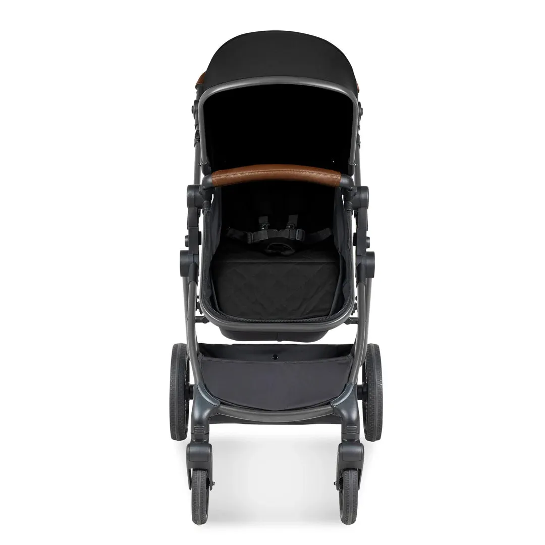 Ickle Bubba Cosmo 9 Piece Travel System with i-Size Stratus Car Seat & ISOFIX Base - Midnight