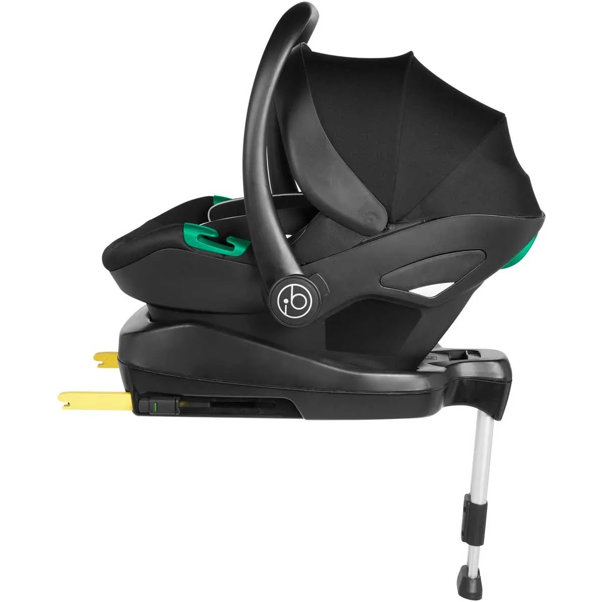 Ickle Bubba Cosmo All-in-One i-Size Travel System with ISOFIX Base, Black / Graphite Grey / Tan