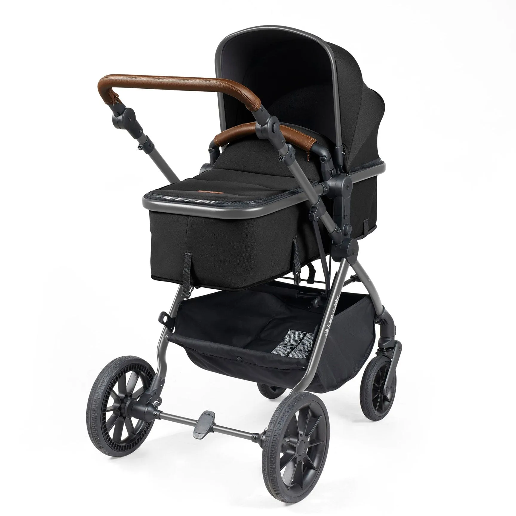 Ickle Bubba Cosmo All-in-One I-Size Travel System with Isofix Base - Gun Metal/Black