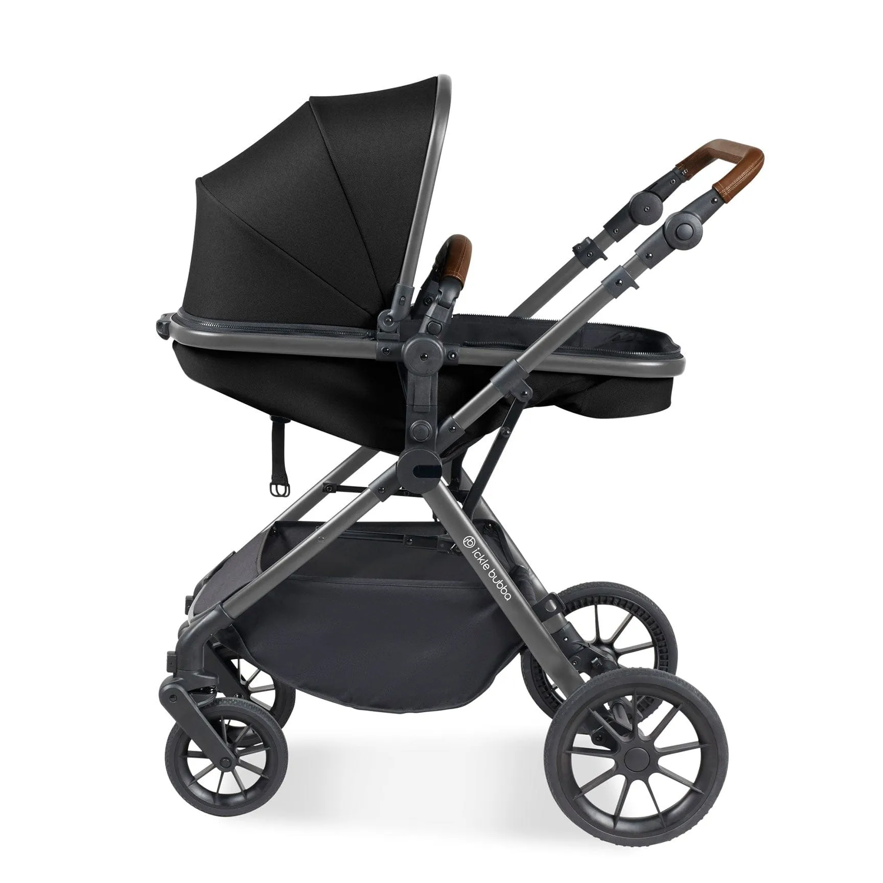 Ickle Bubba Cosmo All-in-One I-Size Travel System with Isofix Base - Gun Metal/Black