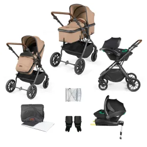 Ickle Bubba Cosmo All-in-One I-Size Travel System with Isofix Base - Gun metal/Desert