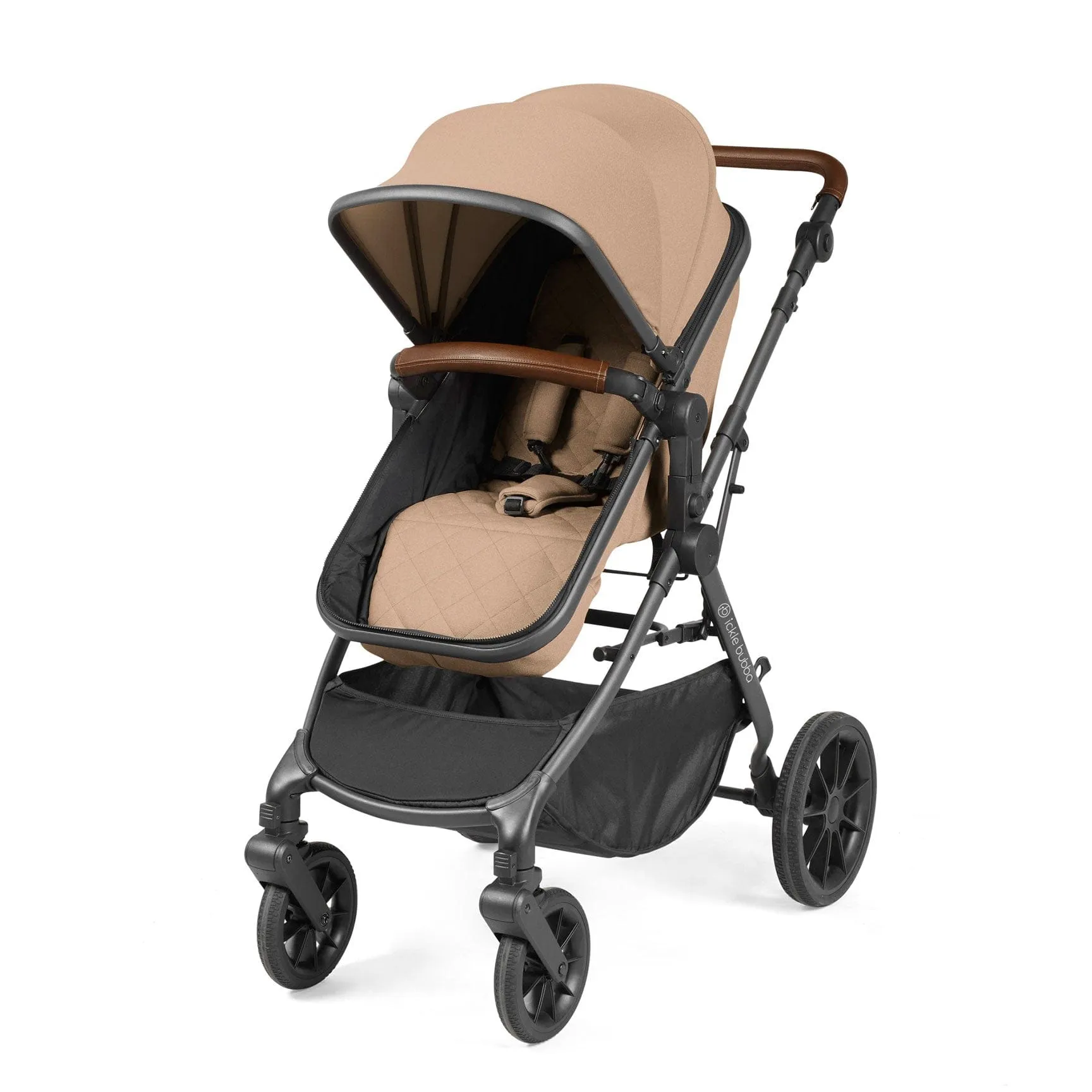 Ickle Bubba Cosmo All-in-One I-Size Travel System with Isofix Base - Gun metal/Desert