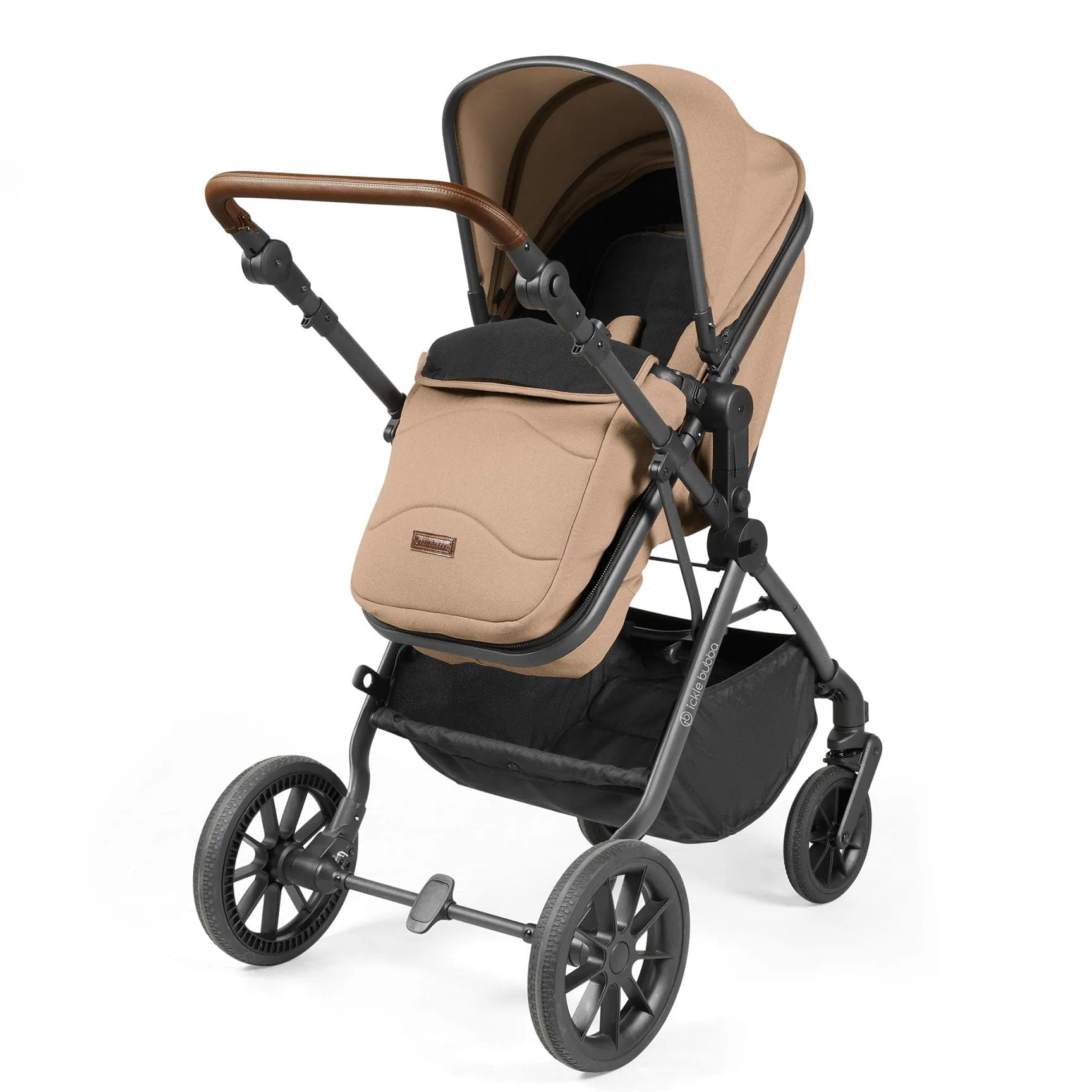Ickle Bubba Cosmo All-in-One I-Size Travel System with Isofix Base - Gun metal/Desert