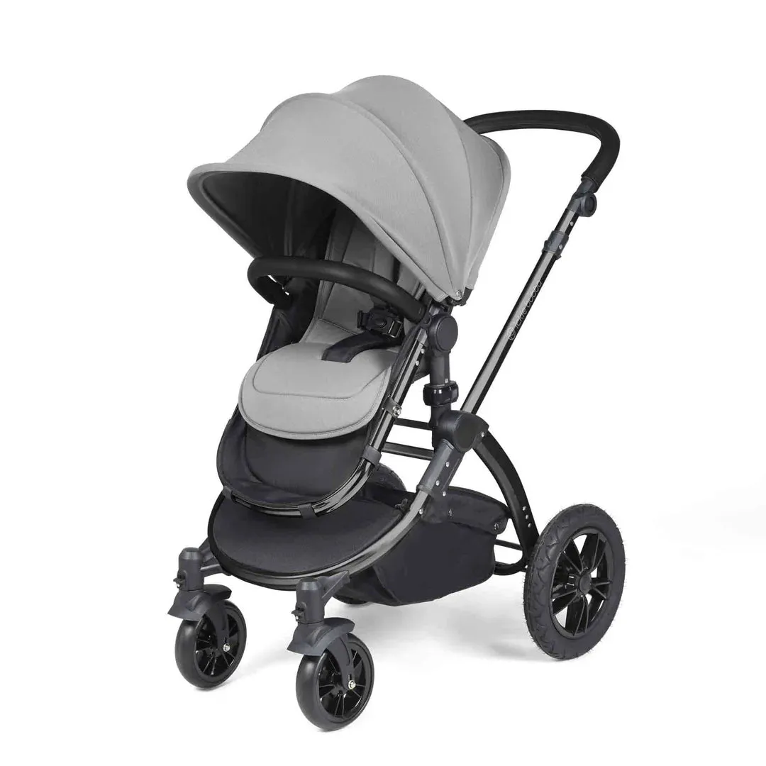 Ickle Bubba Stomp Luxe 12 Piece Travel System with i-Size Cirrus Car Seat & ISOFIX Base  - Pearl Grey
