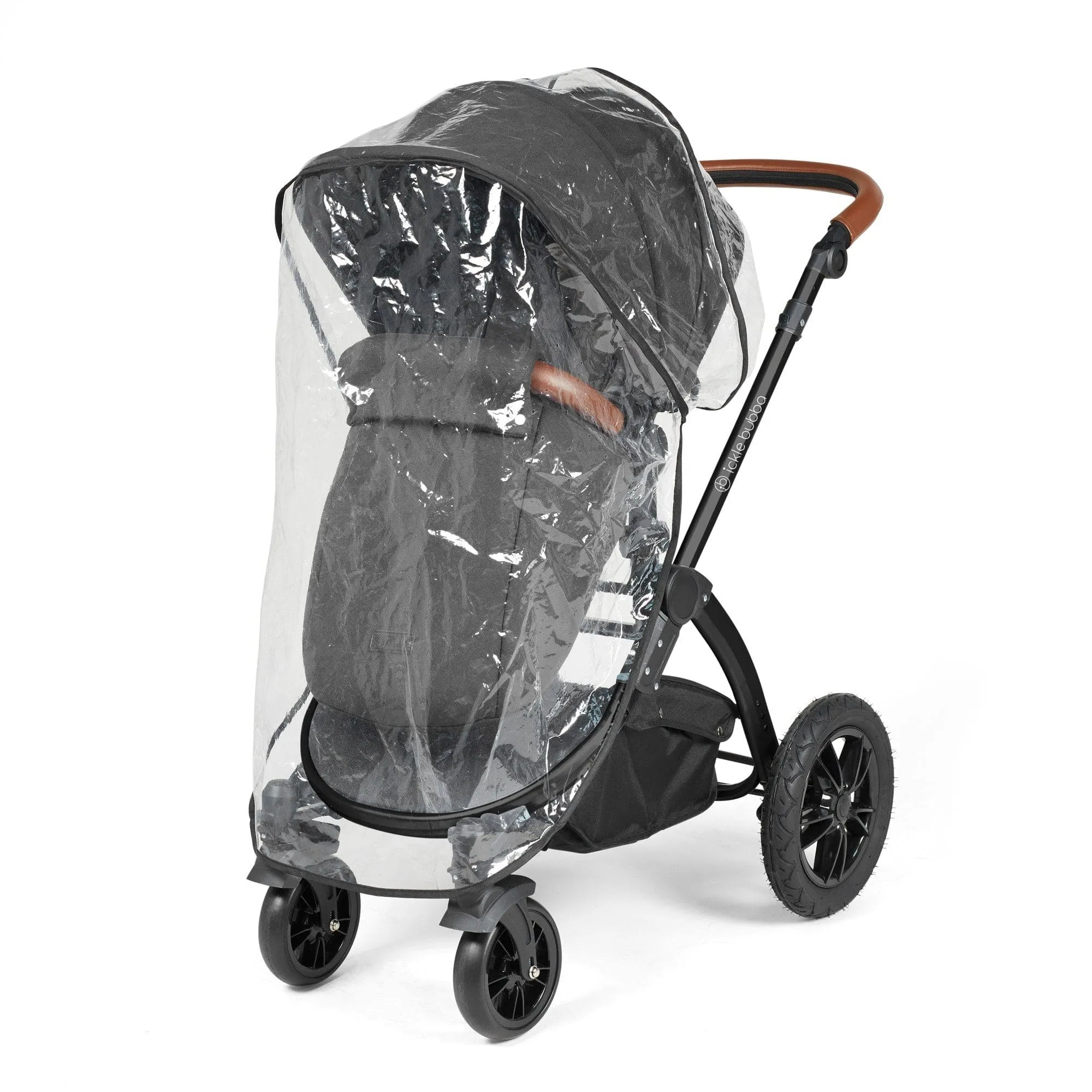 Ickle Bubba Stomp Luxe 2 in 1 Pushchair -  Black / Charcoal Grey / Tan