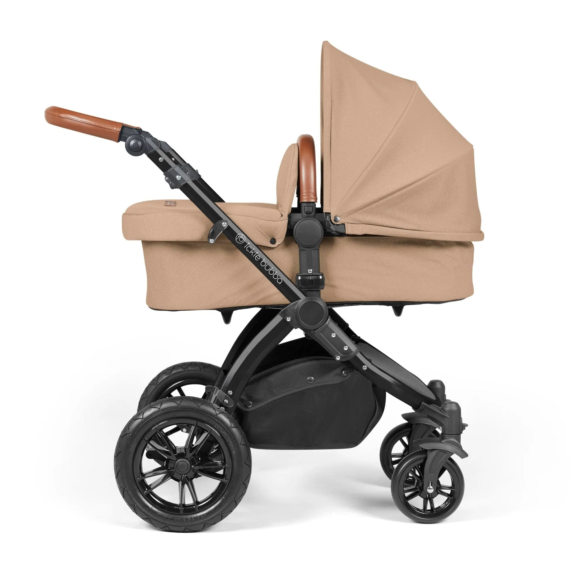 Ickle Bubba Stomp Luxe 2 in 1 Pushchair - Black / Desert / Tan