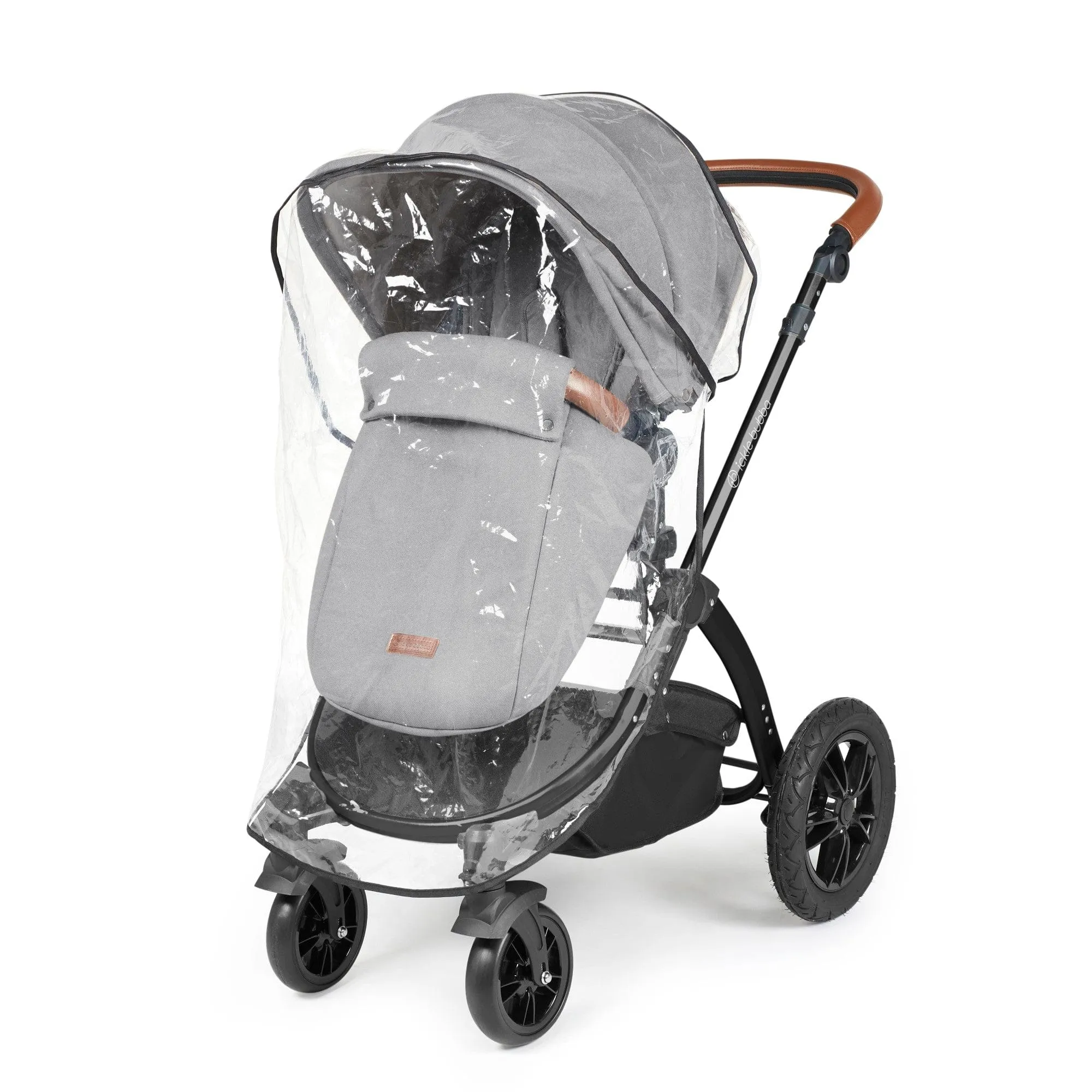 Ickle Bubba Stomp Luxe 2 in 1 Pushchair - Black / Pearl Grey / Tan