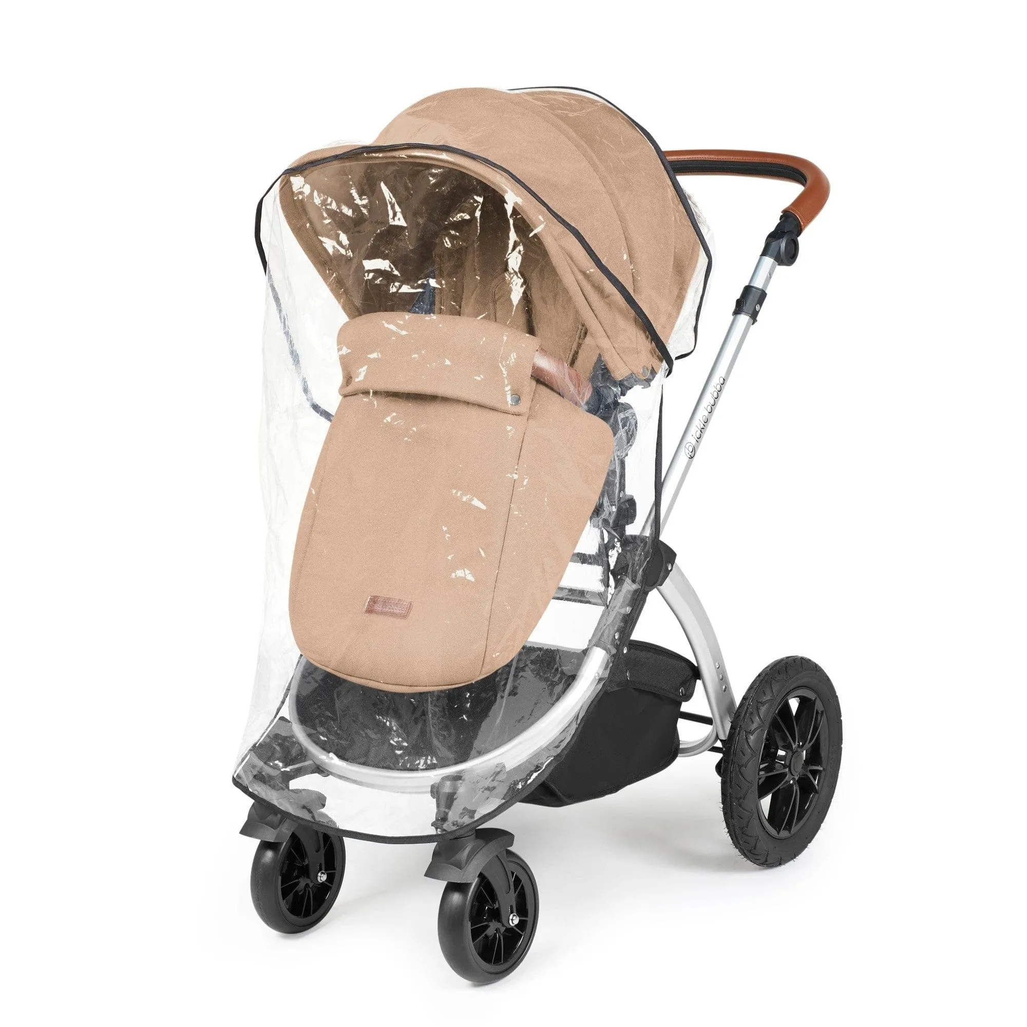 Ickle Bubba Stomp Luxe 2 in 1 Pushchair -  Silver / Desert / Tan
