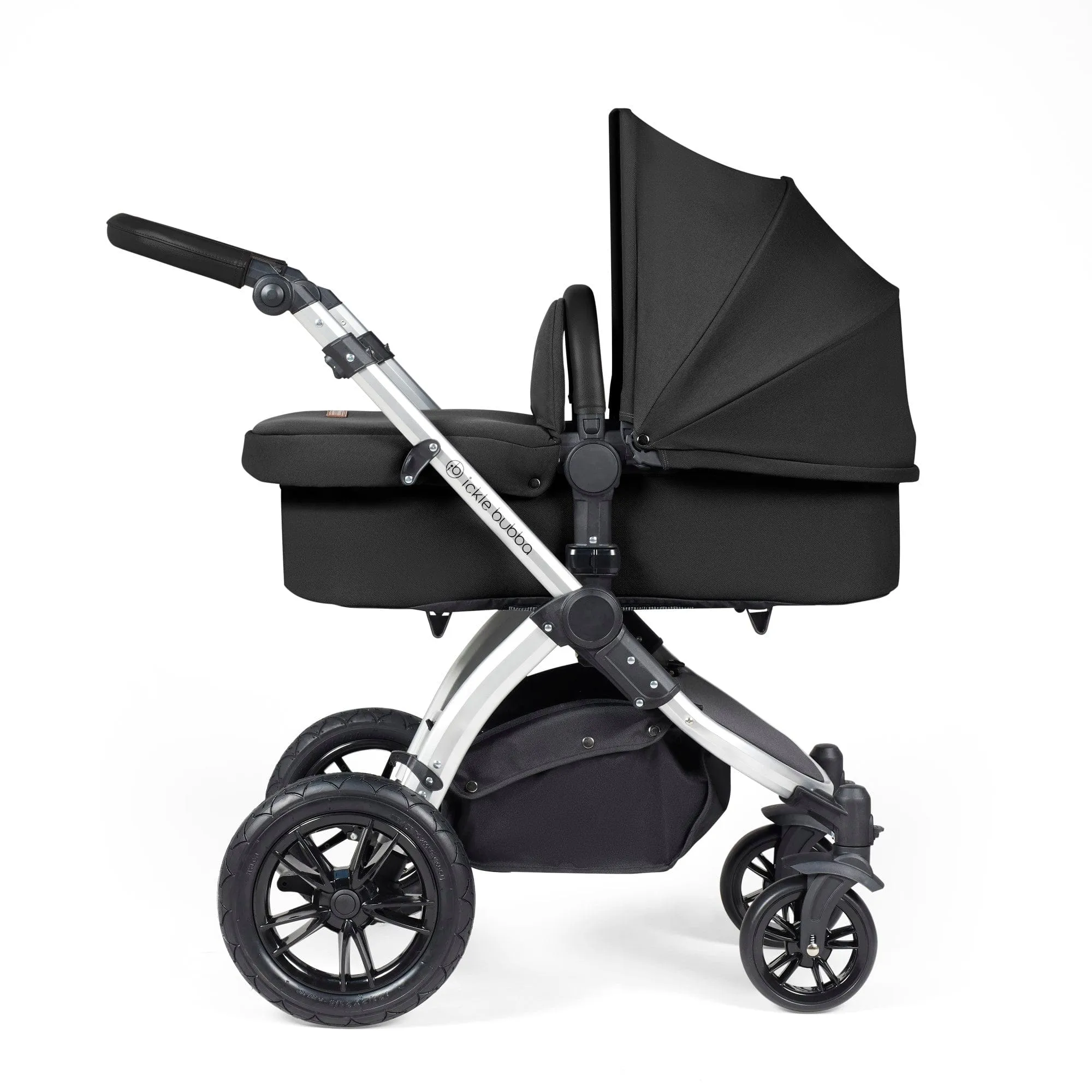 Ickle Bubba Stomp Luxe 2 in 1 Pushchair - Silver / Midnight / Black