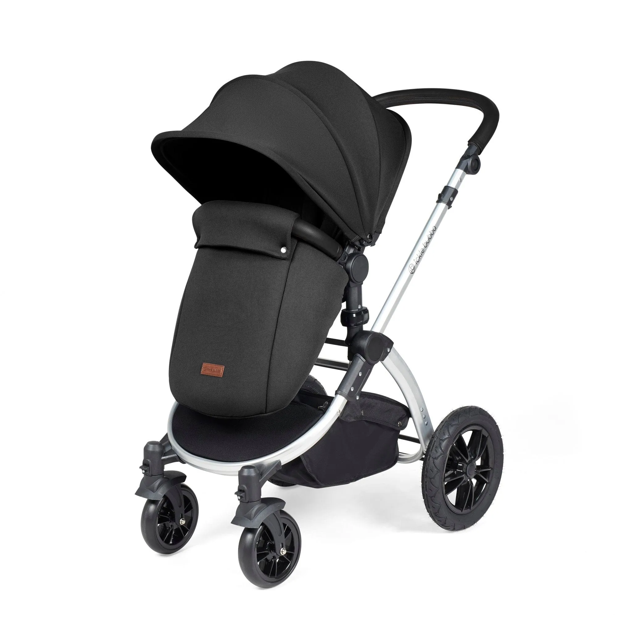 Ickle Bubba Stomp Luxe 2 in 1 Pushchair - Silver / Midnight / Black