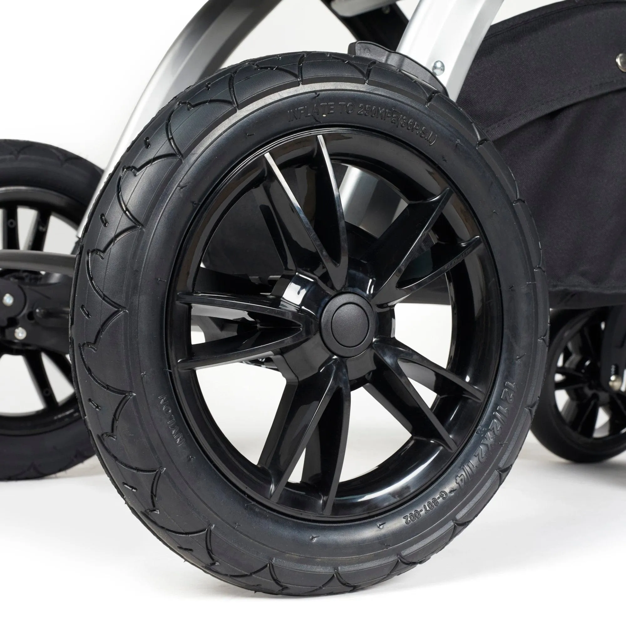 Ickle Bubba Stomp Luxe 2 in 1 Pushchair - Silver / Midnight / Black