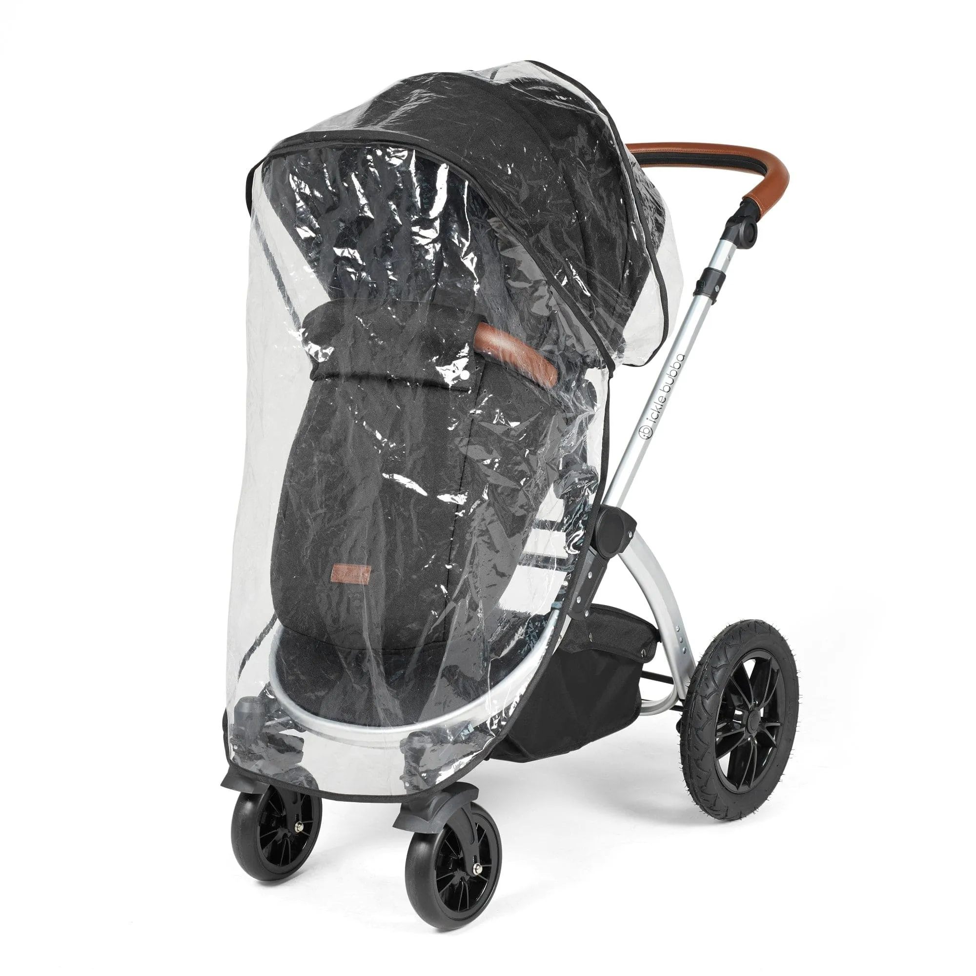 Ickle Bubba Stomp Luxe 2 in 1 Pushchair - Silver / Midnight / Tan