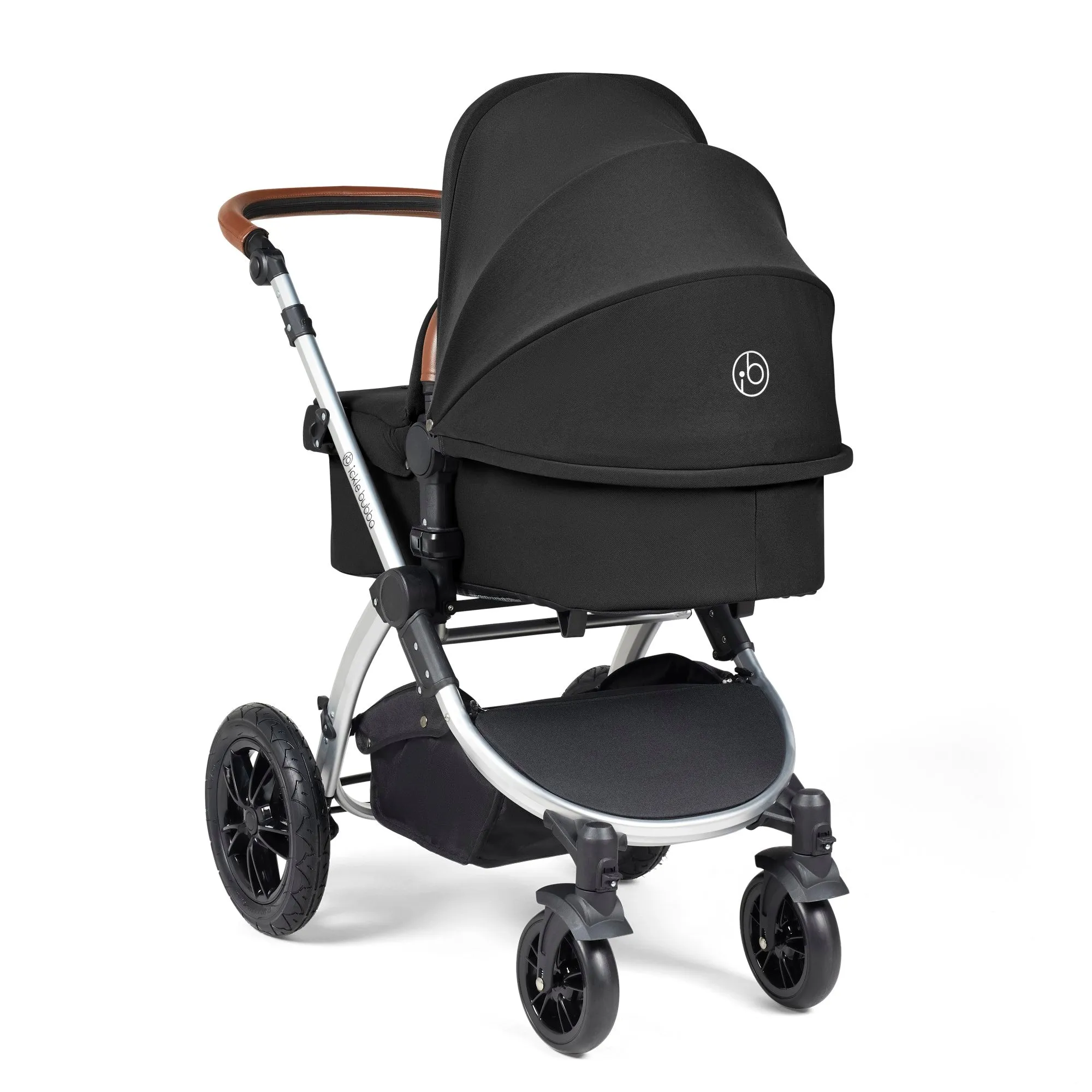 Ickle Bubba Stomp Luxe 2 in 1 Pushchair - Silver / Midnight / Tan