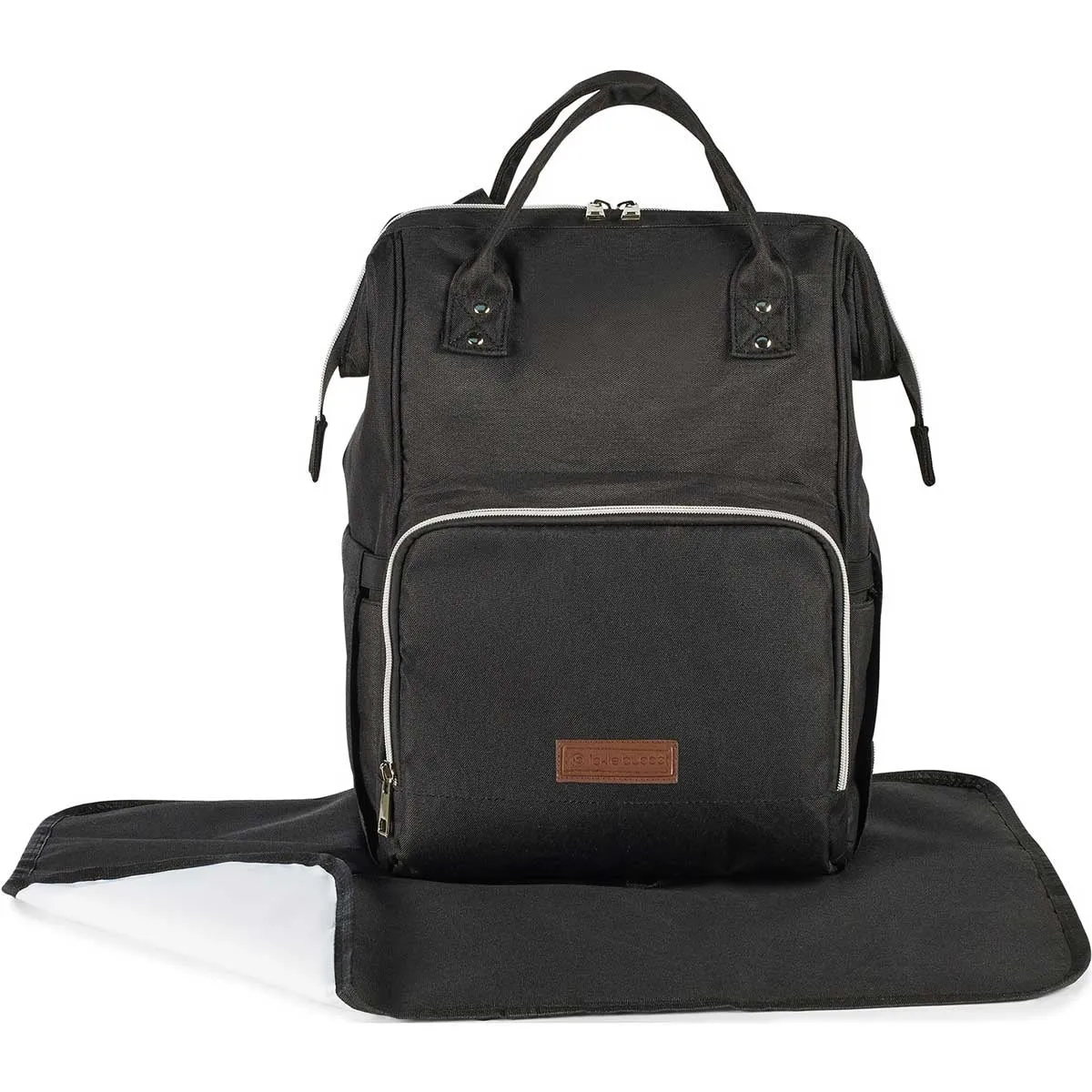 Ickle Bubba Stomp Luxe All-in-One Premium i-Size Travel System with ISOFIX Base, Black / Midnight / Tan