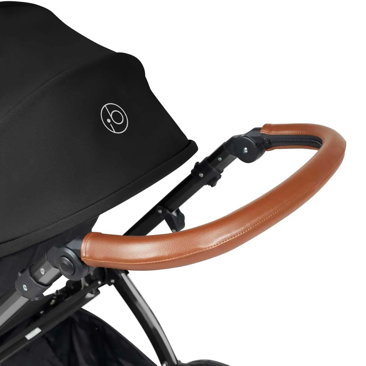 Ickle Bubba Stomp Luxe All-in-One Premium i-Size Travel System with ISOFIX Base, Black / Midnight / Tan