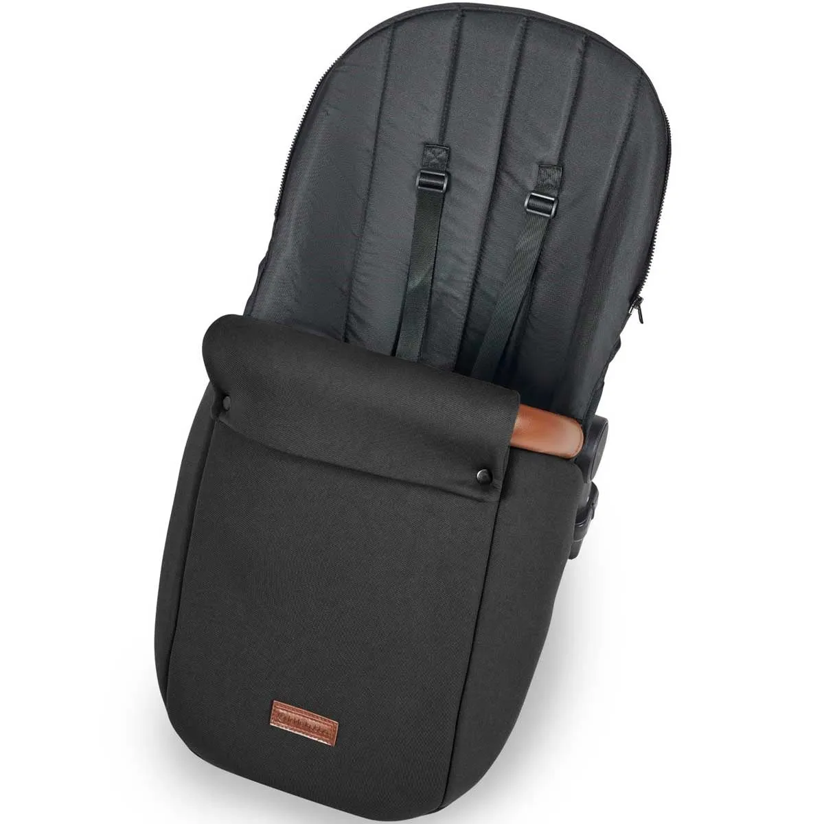 Ickle Bubba Stomp Luxe All-in-One Premium i-Size Travel System with ISOFIX Base, Black / Midnight / Tan