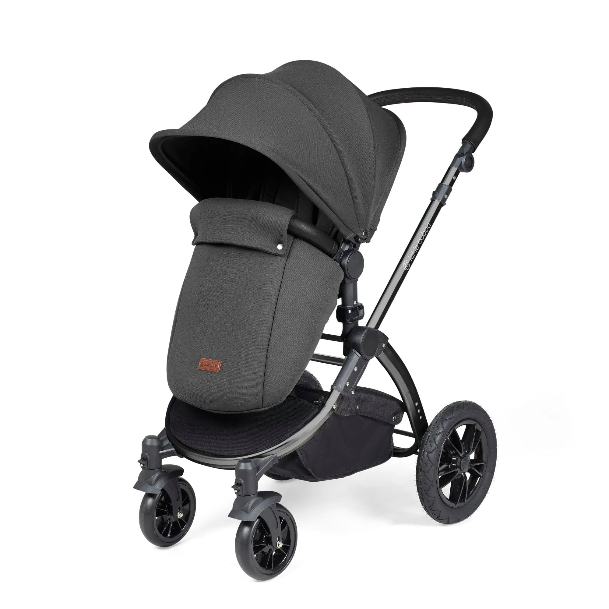 Ickle Bubba Stomp Luxe All-in-One Stratus I-Size Travel System - Black / Charcoal Grey / Black