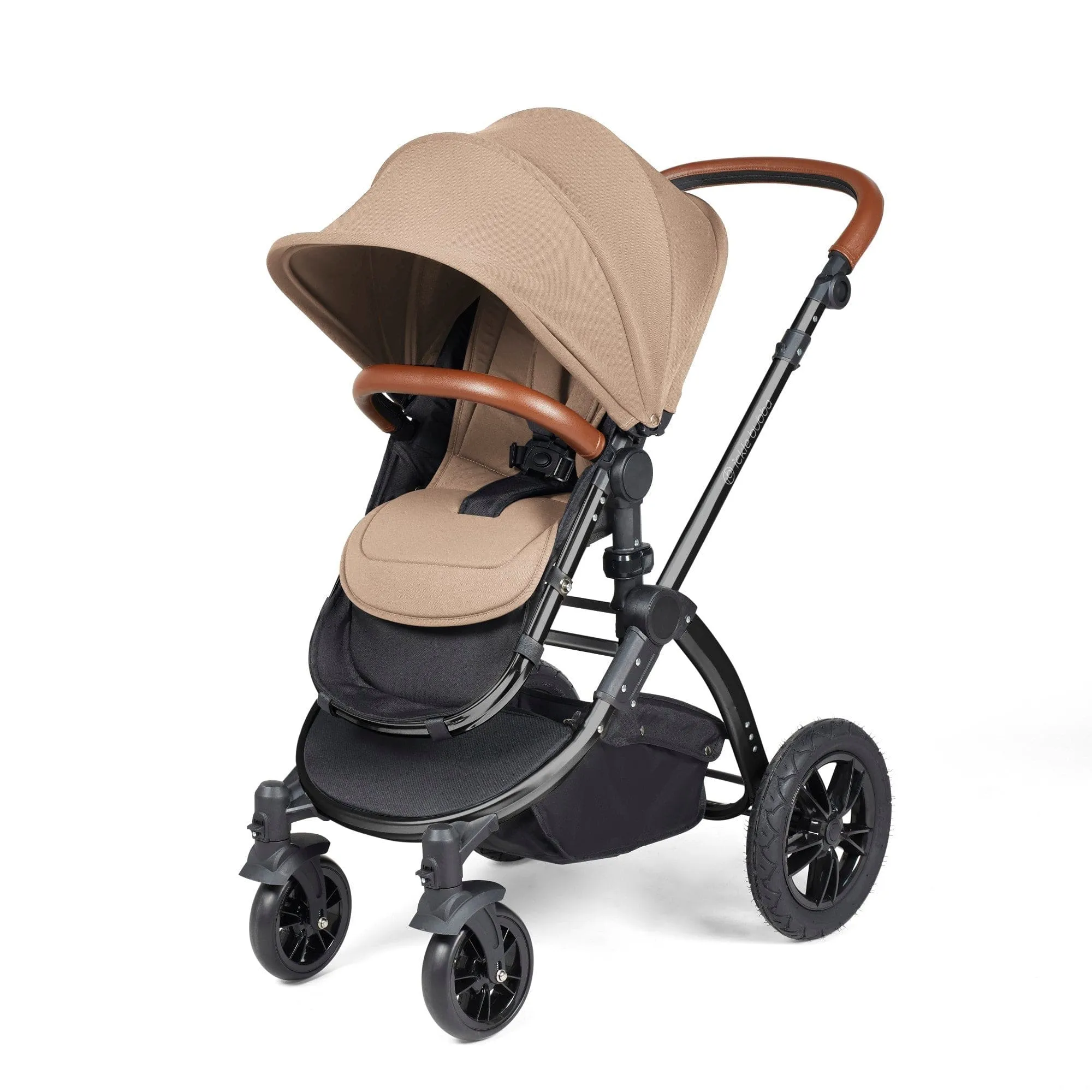 Ickle Bubba Stomp Luxe All-in-One Stratus I-Size Travel System - Black / Desert / Tan