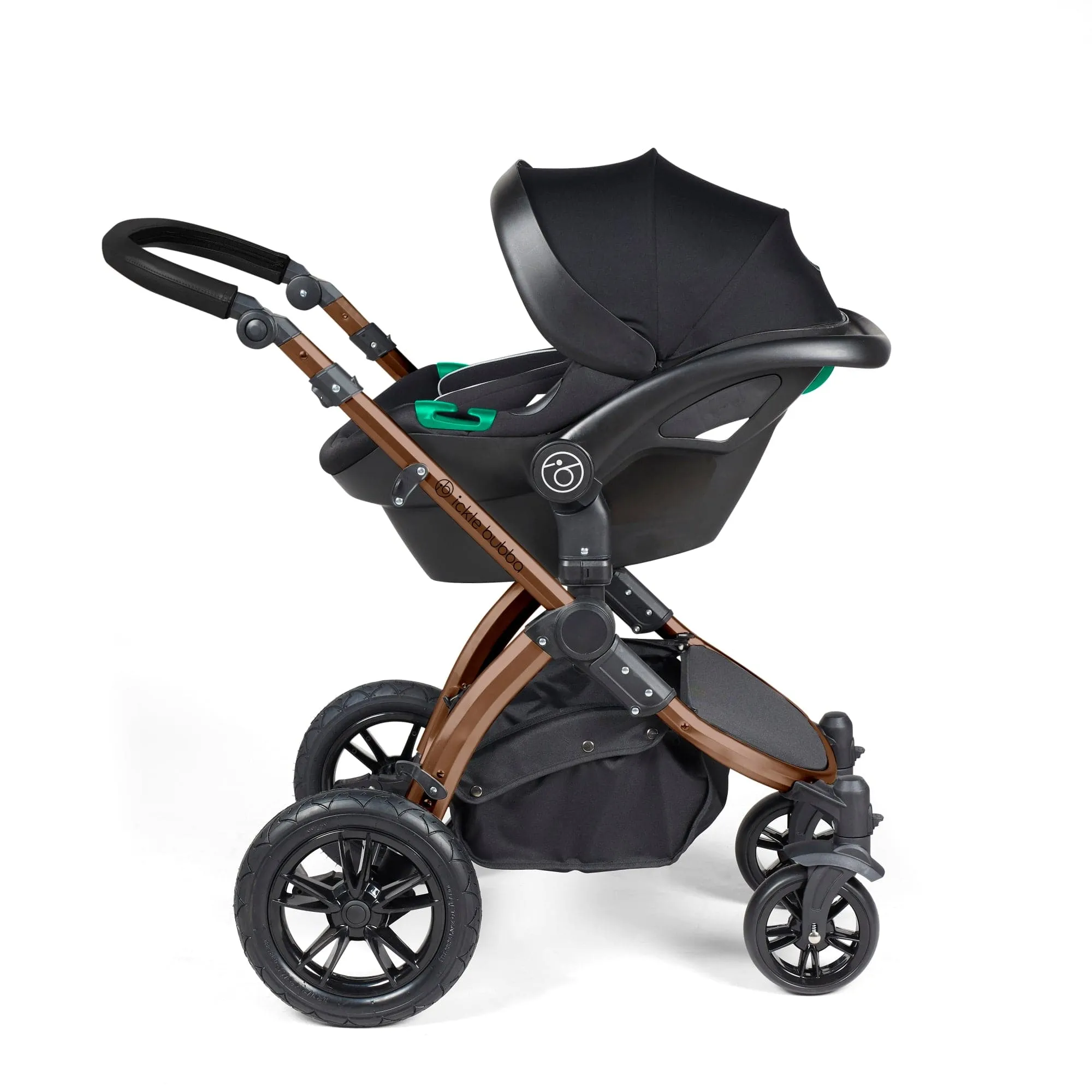 Ickle Bubba Stomp Luxe All-in-One Stratus I-Size Travel System - Bronze / Midnight / Black