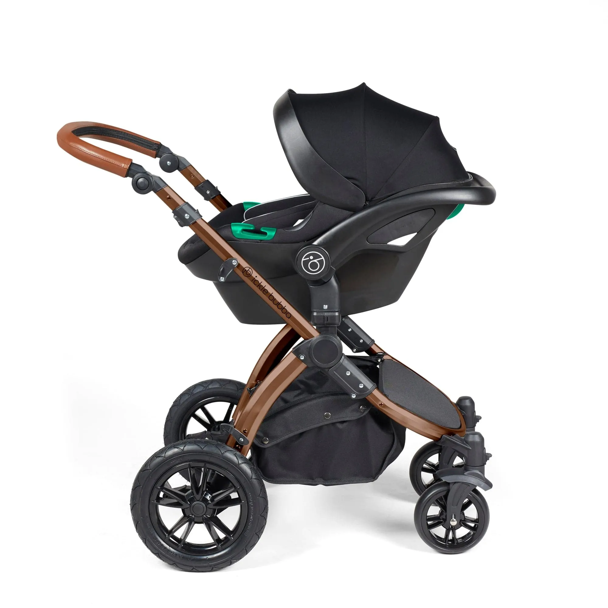 Ickle Bubba Stomp Luxe All-in-One Stratus I-Size Travel System - Bronze / Woodland / Tan