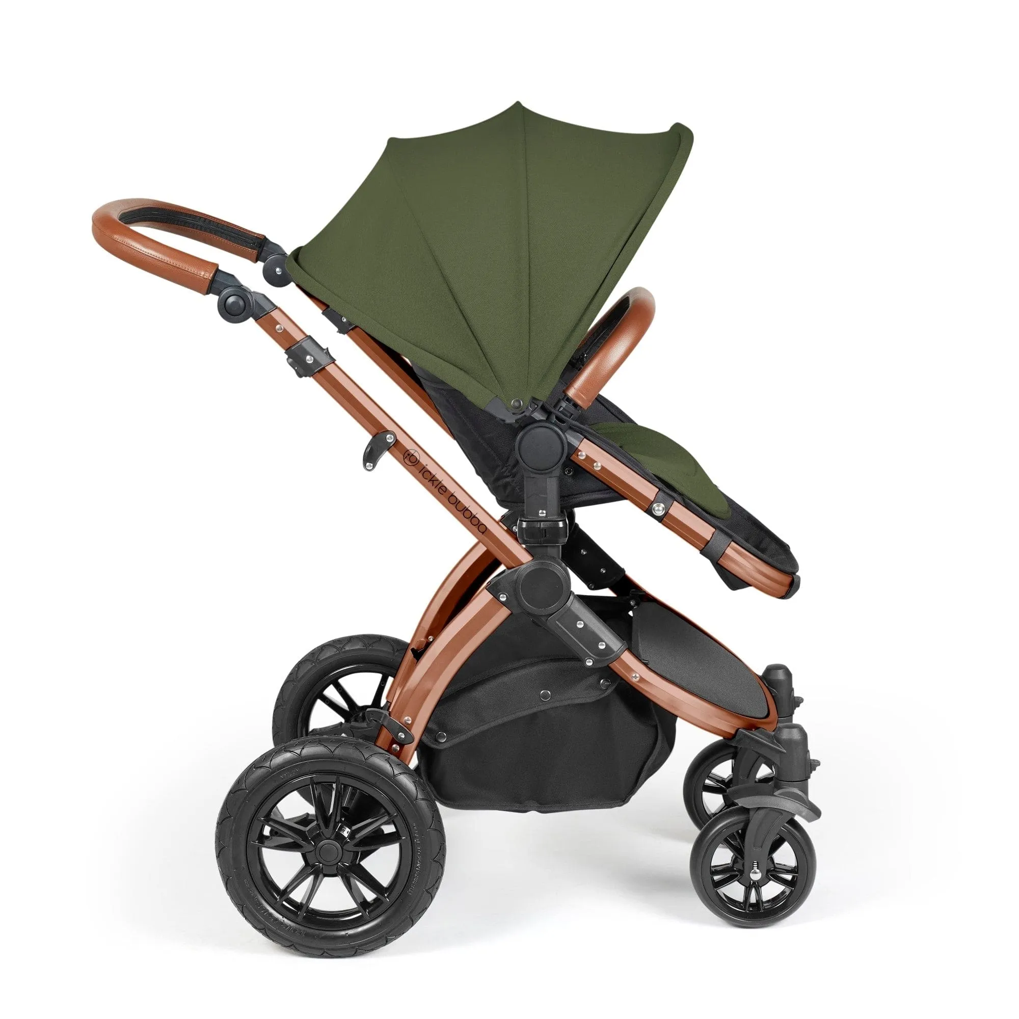 Ickle Bubba Stomp Luxe All-in-One Stratus I-Size Travel System - Bronze / Woodland / Tan