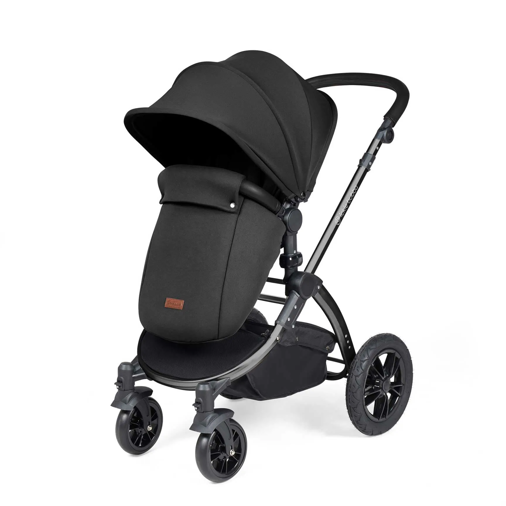 Ickle Bubba Stomp Luxe All-in-One Travel System with Isofix Base - Black/Midnight/Black