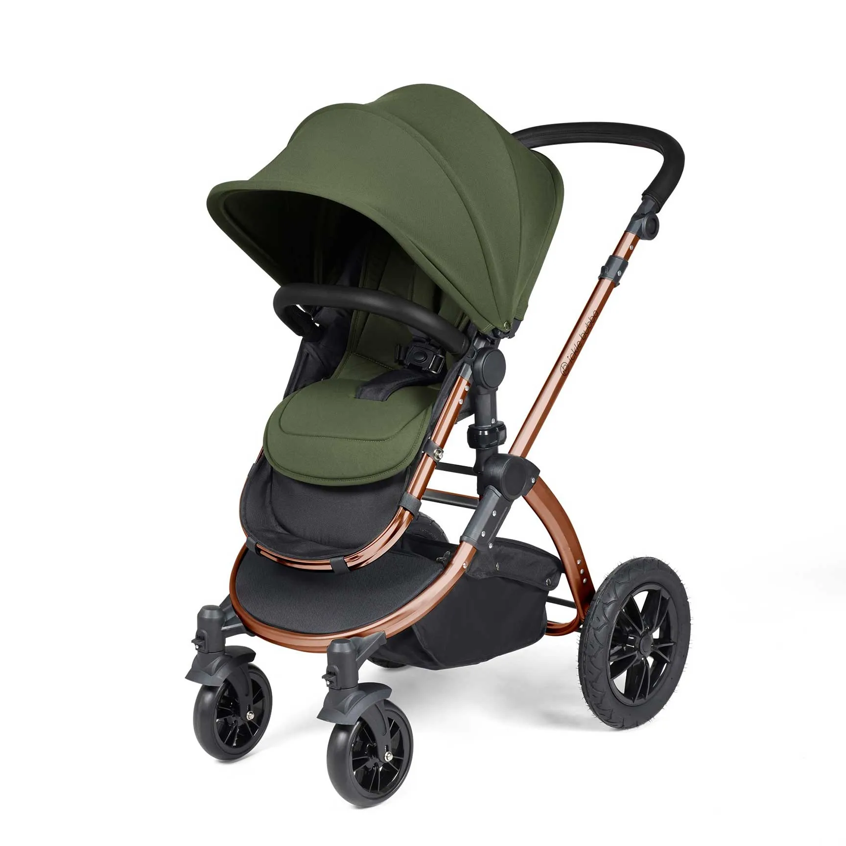 Ickle Bubba Stomp Luxe All-in-One Travel System with Isofix Base - Bronze/Woodland/Black