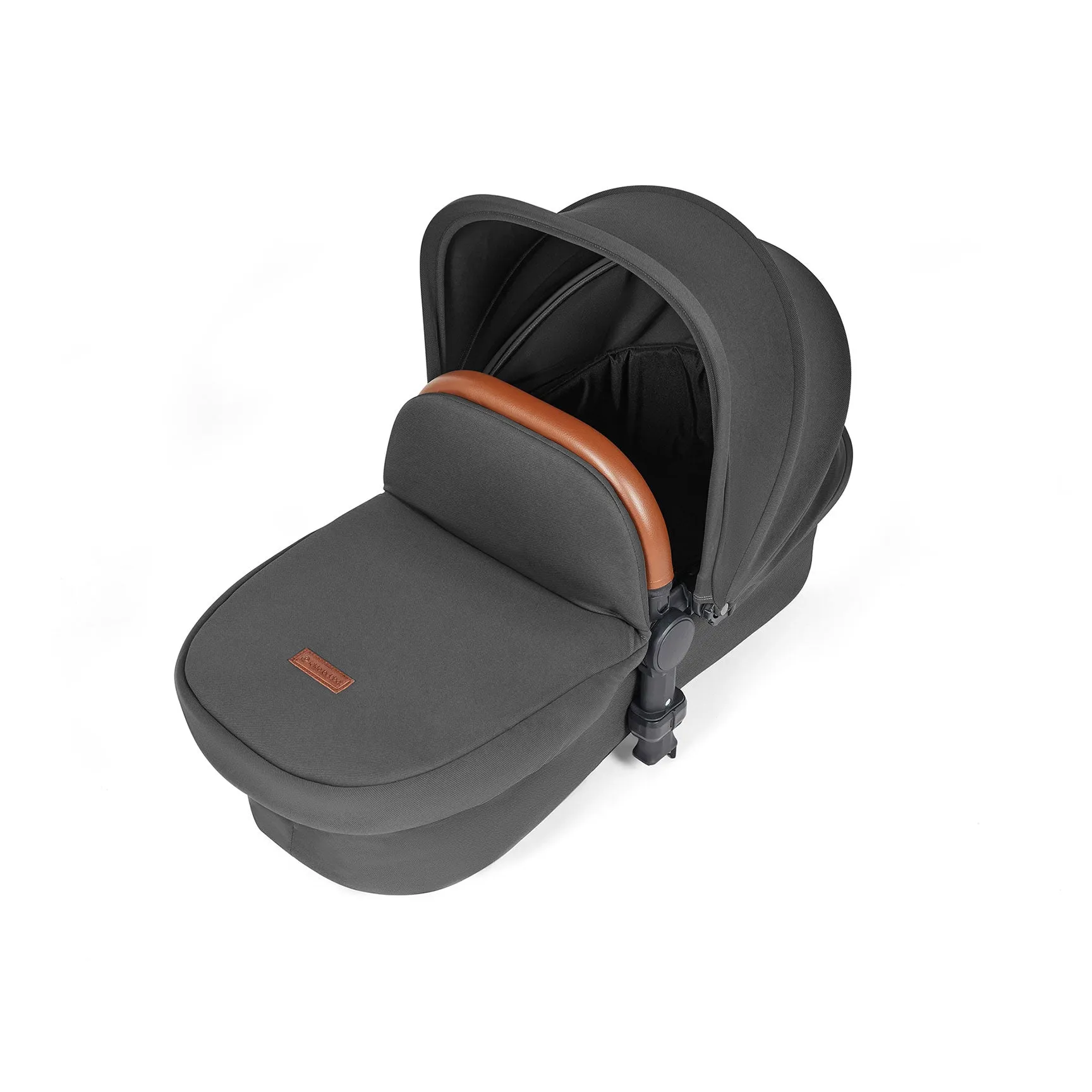 Ickle Bubba Stomp Luxe All-in-One Travel System with Isofix Base - Silver/Charcoal Grey/Tan