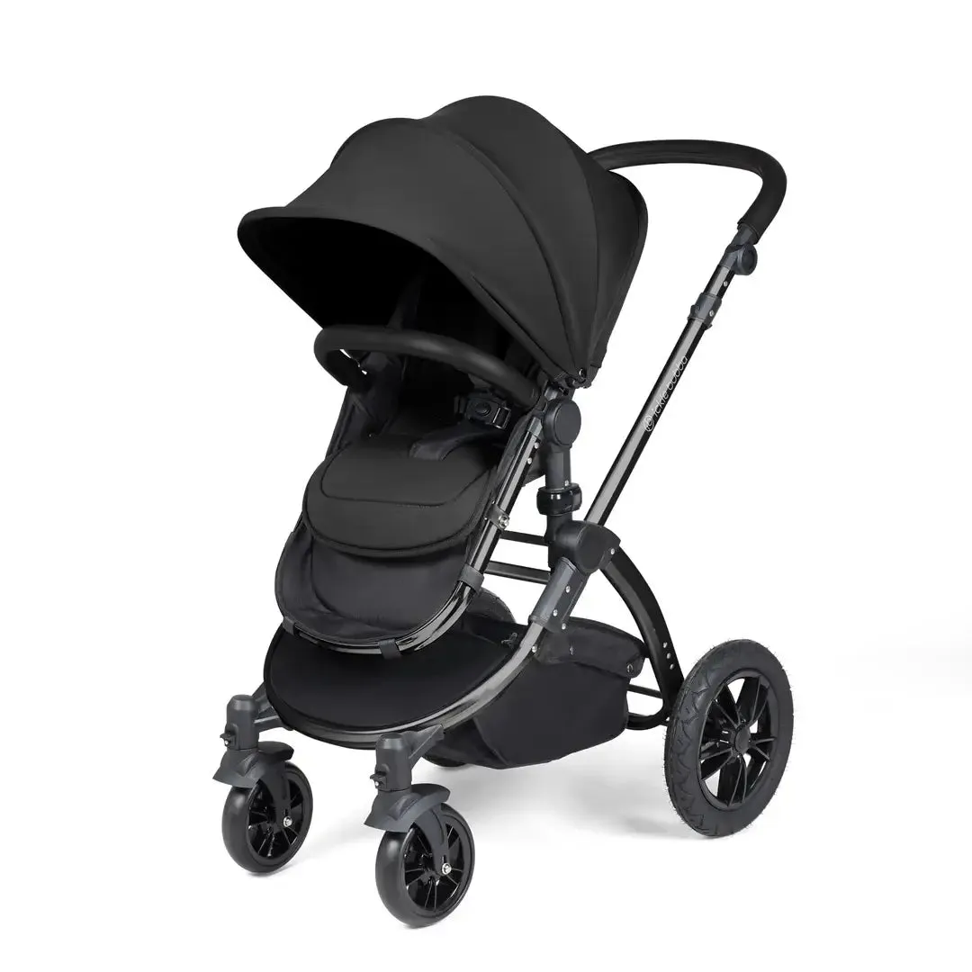 Ickle Bubba Stomp Luxe Travel System & Home 14 Piece Bundle Black Chassis - Black
