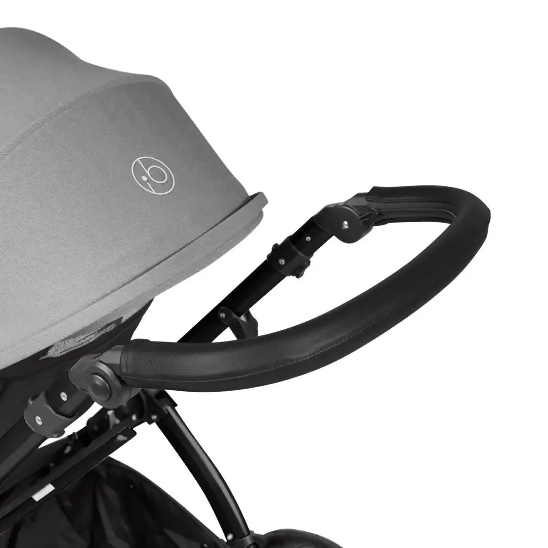 Ickle Bubba Stomp Luxe Travel System & Home 14 Piece Bundle Black Chassis - Pearl Grey