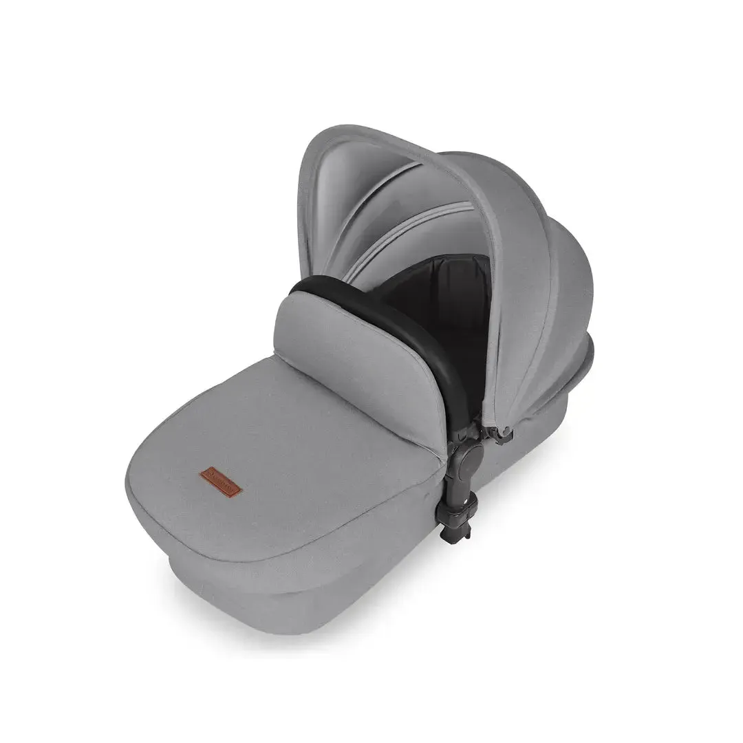 Ickle Bubba Stomp Luxe Travel System & Home 14 Piece Bundle Black Chassis - Pearl Grey