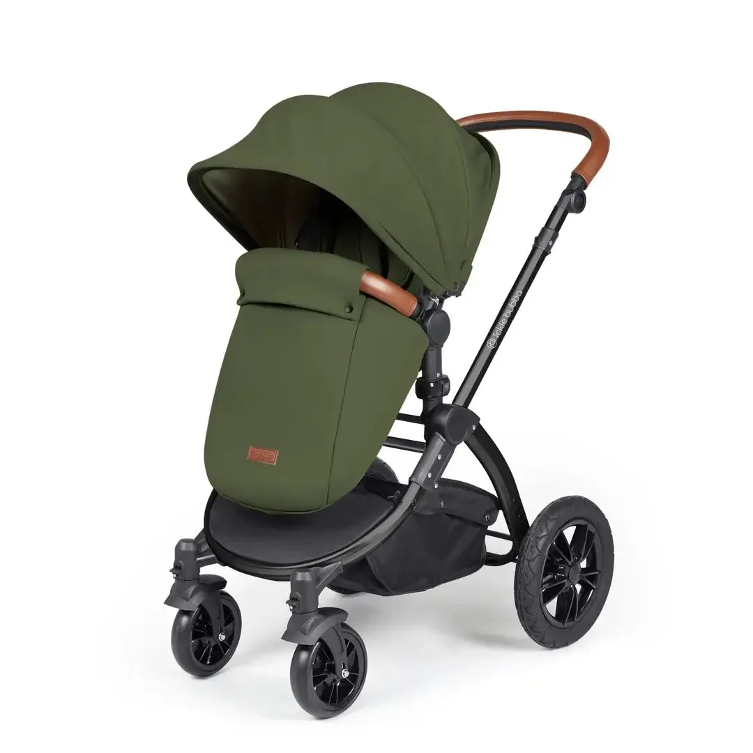 Ickle Bubba Stomp Luxe Travel System & Home 14 Piece Bundle Black Chassis - Woodland