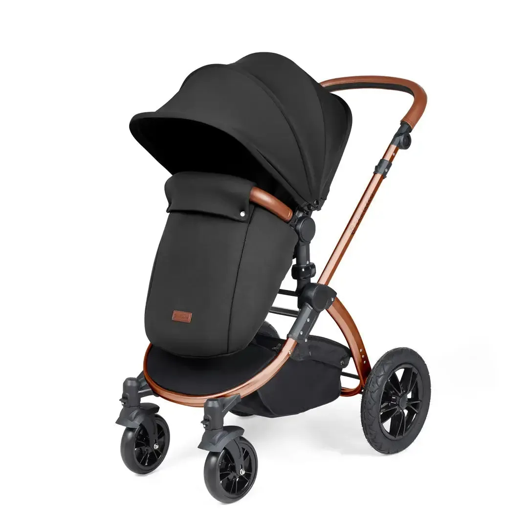 Ickle Bubba Stomp Luxe Travel System & Home 14 Piece Bundle Bronze Chassis - Black