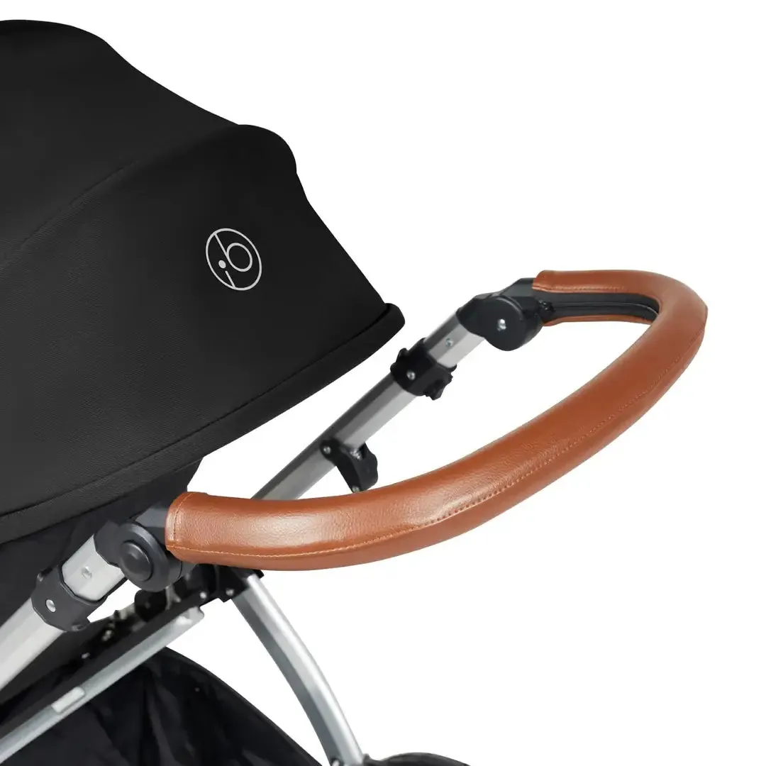 Ickle Bubba Stomp Luxe Travel System & Home 14 Piece Bundle Silver Chassis - Black
