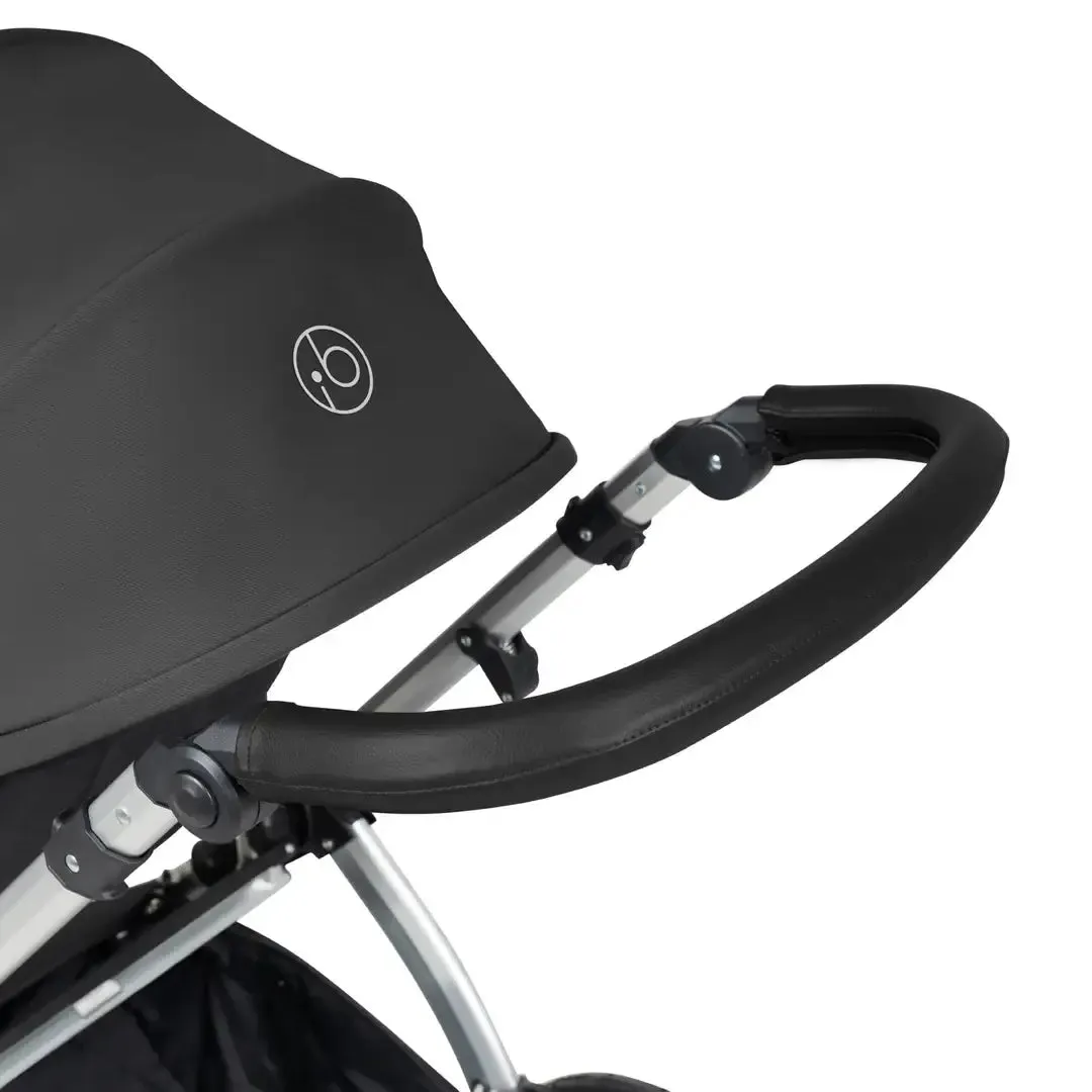 Ickle Bubba Stomp Luxe Travel System & Home 14 Piece Bundle Silver Chassis - Charcoal Grey