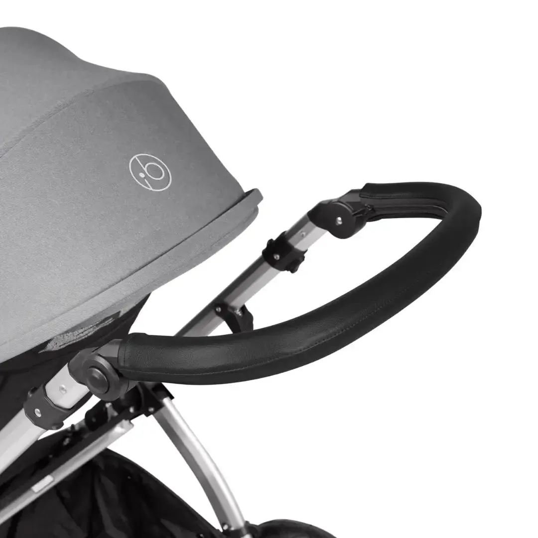 Ickle Bubba Stomp Luxe Travel System & Home 14 Piece Bundle Silver Chassis - Pearl Grey