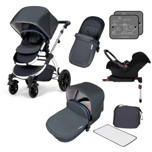 Ickle Bubba Stomp V4 Galaxy Travel System With Base Chrome/Blueberry