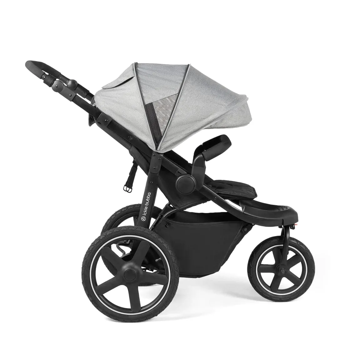 Ickle Bubba Venus Max Jogger (Stratus i-Size) Travel System - Black / Space Grey / Black