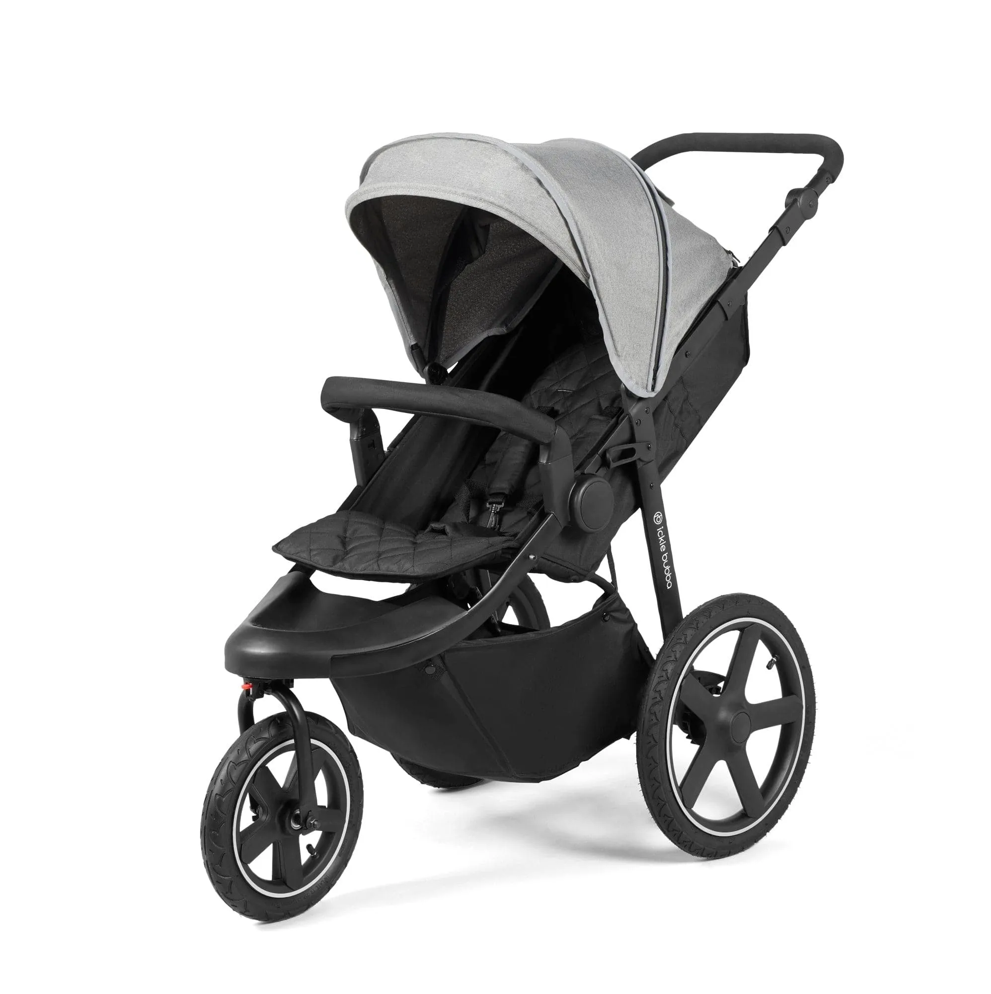 Ickle Bubba Venus Max Jogger Stroller I-Size Travel System - Black/Space Grey with Isofix Base