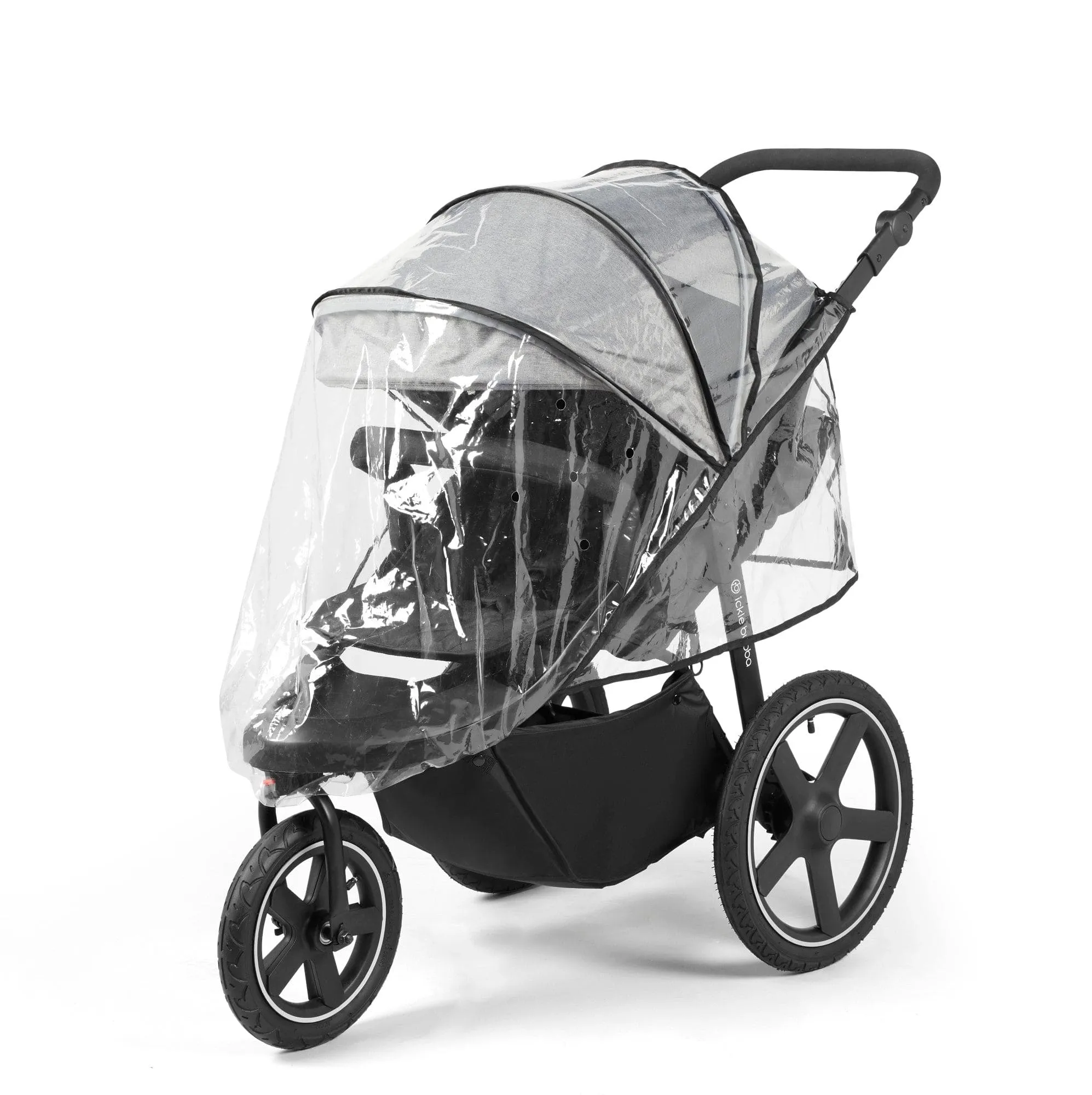 Ickle Bubba Venus Max Jogger Stroller I-Size Travel System - Black/Space Grey with Isofix Base