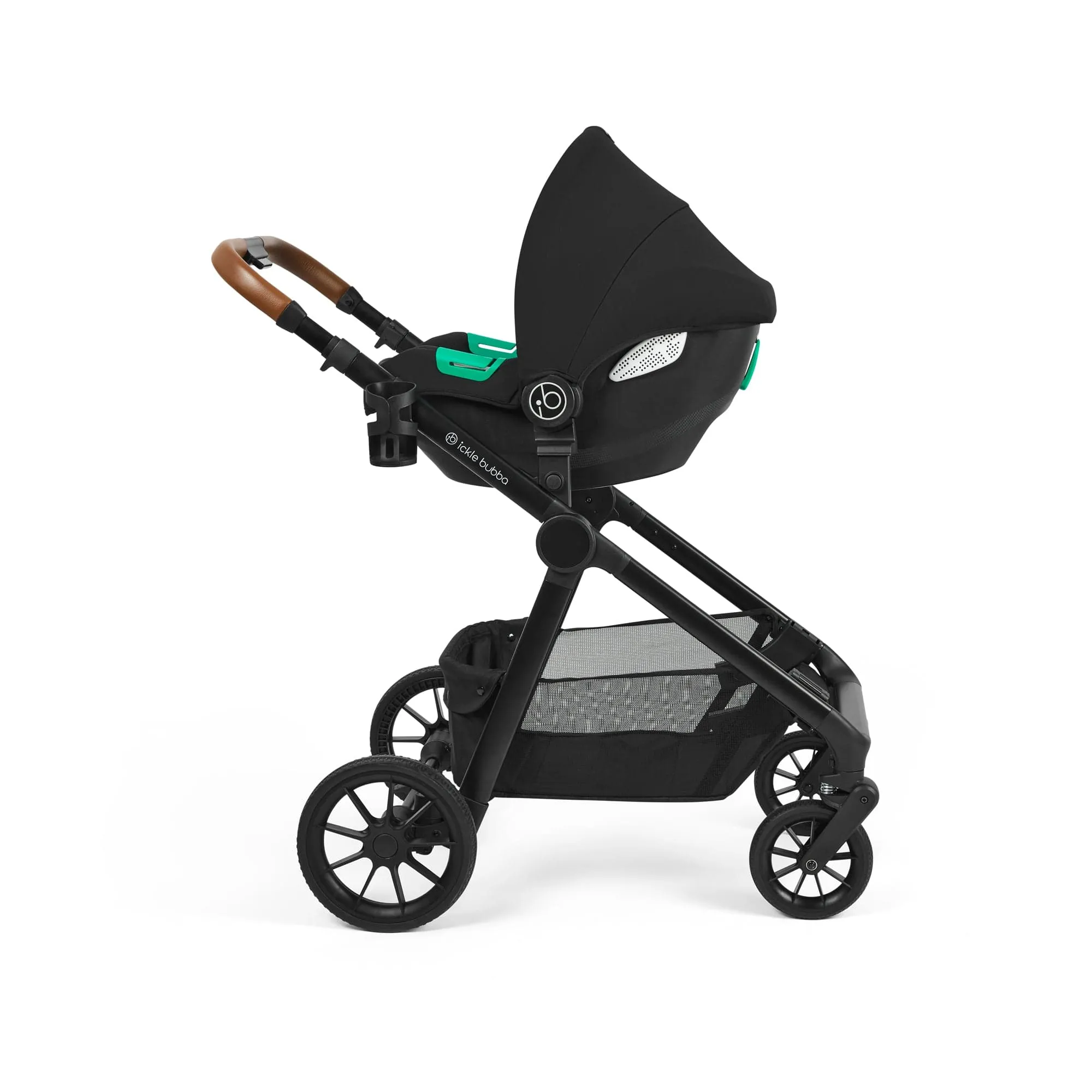 Ickle Bubba Virgo Travel System (Cirrus) - Black / Black / Tan